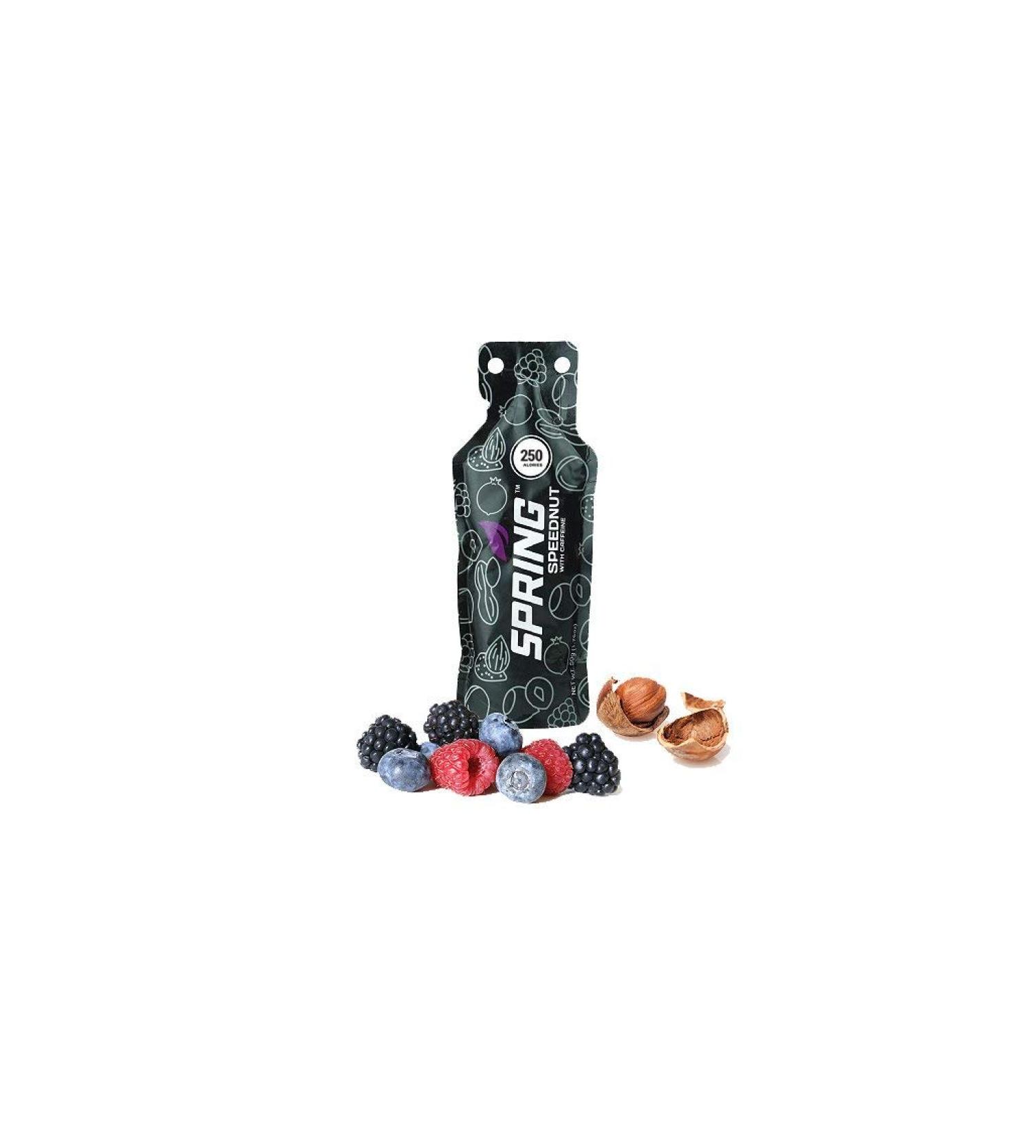 Spring Energy Speednut with Caffeine - Vegan Sports Nutrition - 20 Ct - 50 mg Caffeine - 235 kcal - International Shipping - Buy Online on GoSupps.com