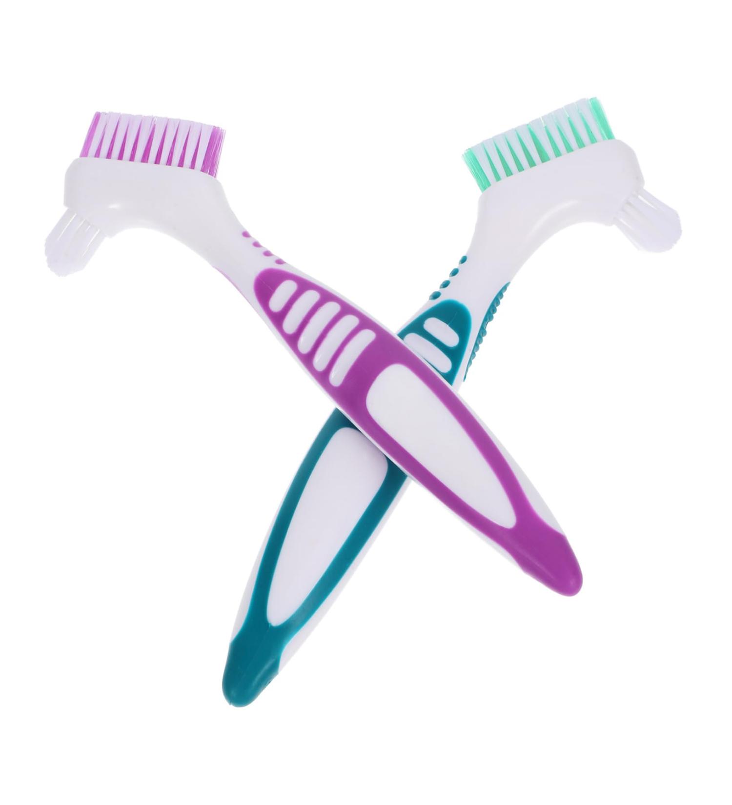 Hapinary Double-Sided Prosthesis Cleaning Brush - 2-Pack Toothbrush Set for Effective Prosthesis Care - Buy Online on GoSupps.com