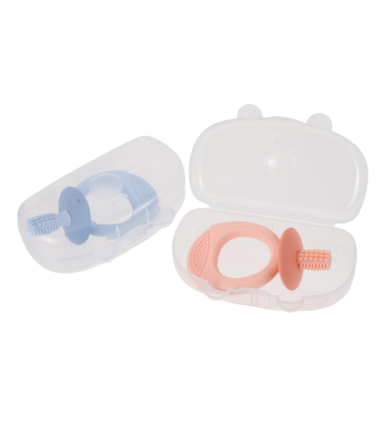 Healvian Silicone Baby Toothbrush Set - 4 Pieces for Gentle Oral Care | Manual Training Toothbrushes for Children & Toddlers - Buy Online on GoSupps.com