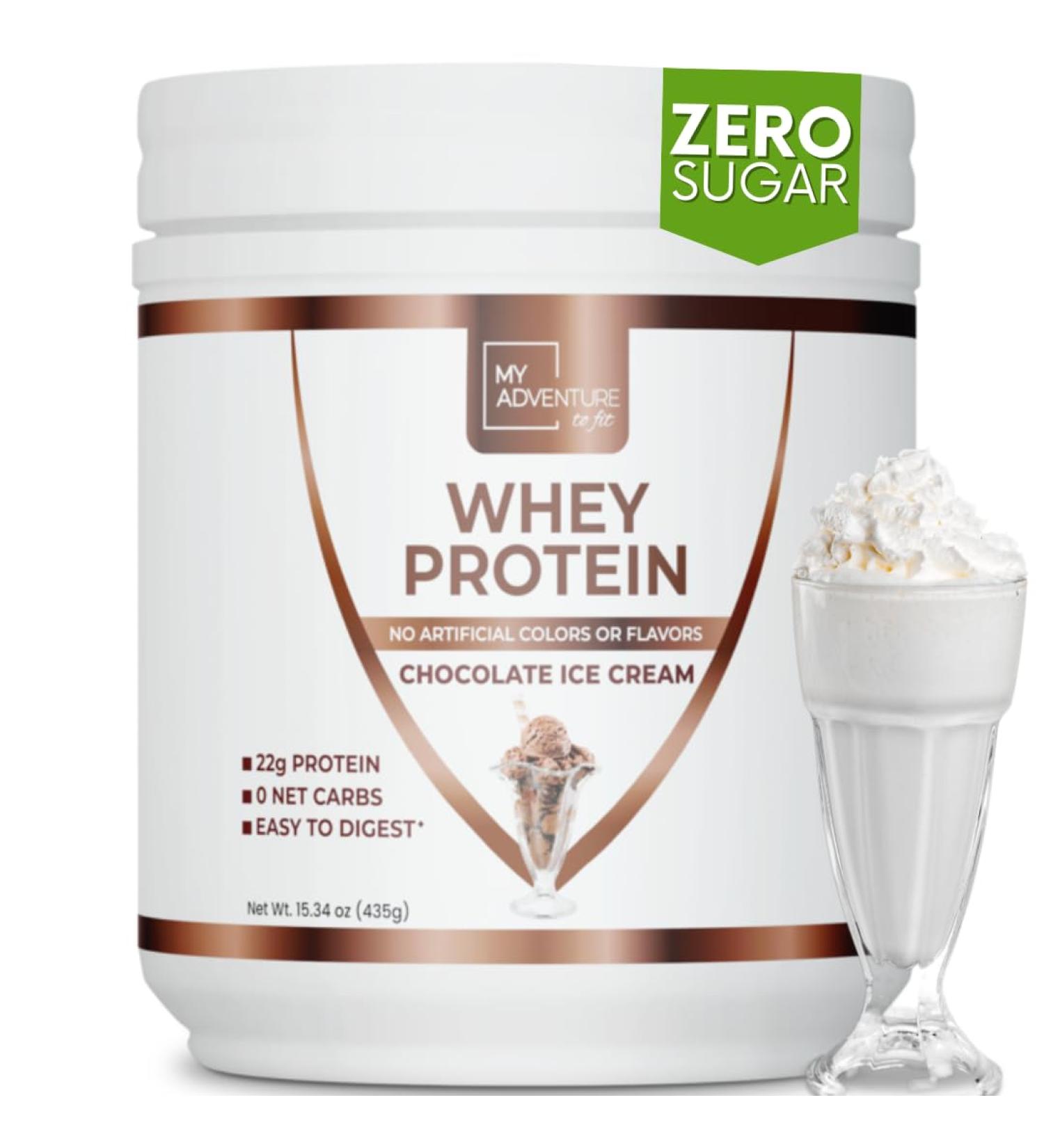 Buy My Adventure to Fit Whey Isolate Protein Powder | Low Carb Chocolate Ice Cream | Stevia Sweetened | Muscle Growth | 15 Servings - International Shipping Available - Buy Online on GoSupps.com