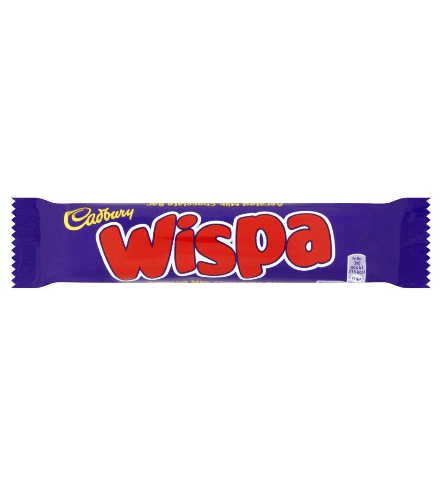 Cadbury - Wispa Chocolate Bar - Set of 6 bars of 39g