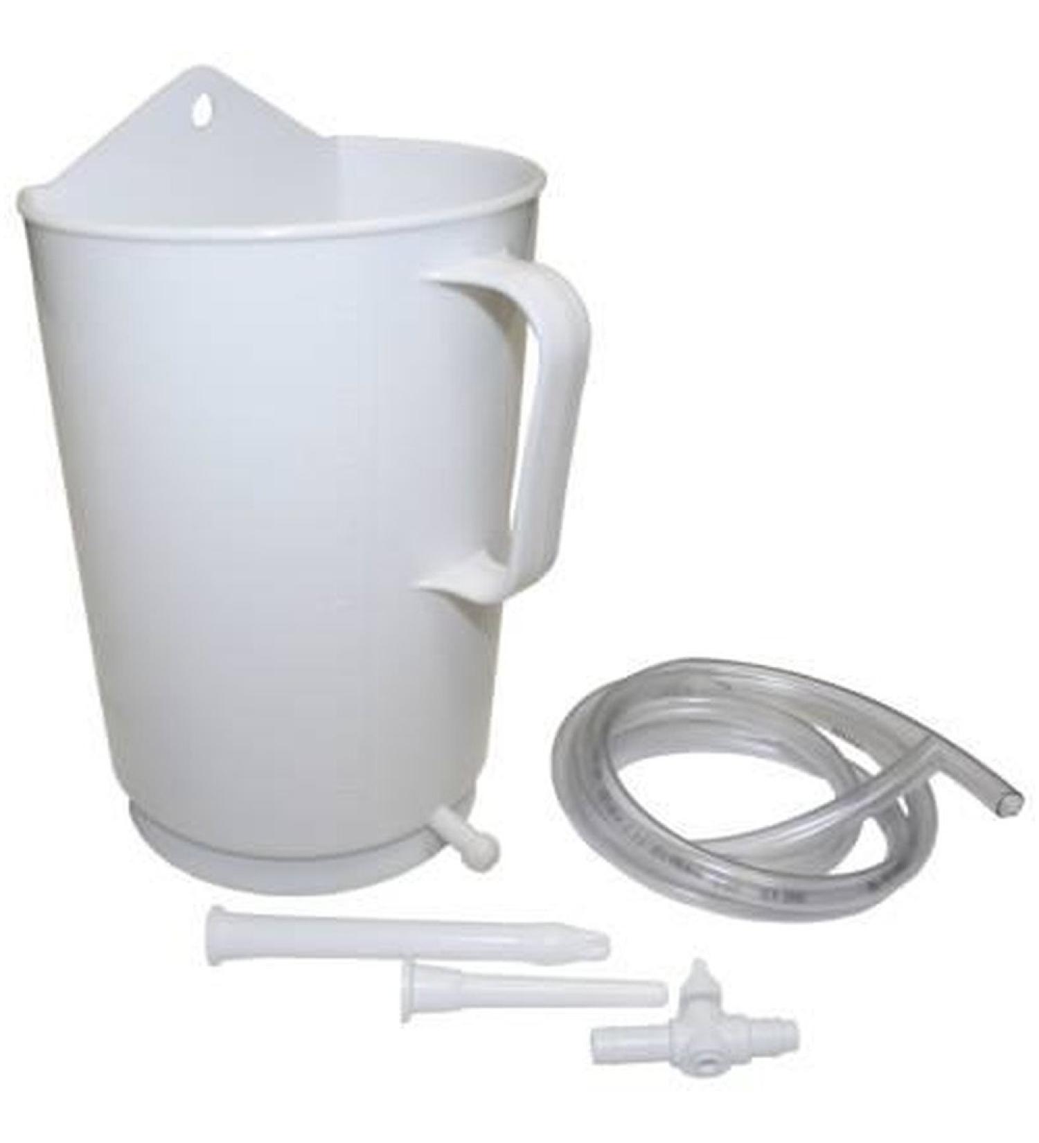 Irrigator 2 liters - set with cup hose mother tube and enema tube to make enemas at home