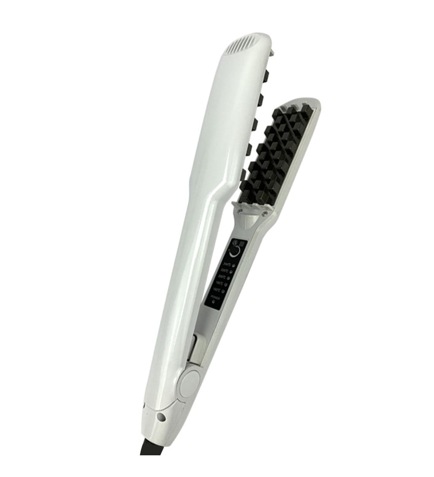 Negative Ion Volumizing Hair Iron Quick Heating Dual Use Hair Crimper and Curler Grid Design for Beautiful Curls Multifunctional Hairstyling Tool with Tourmaline (US US Plug - Buy Online on GoSupps.com