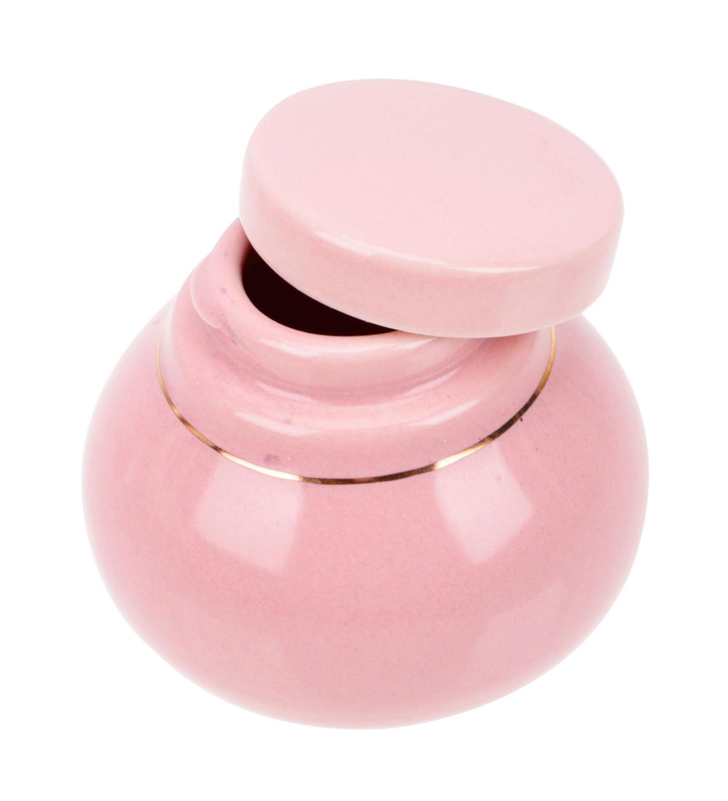 Housoutil Storage Bottle Cans Face Hand Ceramic Mini Cream Jar Mini Food Containers Household Cream Jar Makeup Lipstick Household Ointments Jar Samples Pink Ceramics Sunscreen Travel Lotion 6x5.5cm Pink - Buy Online on GoSupps.com