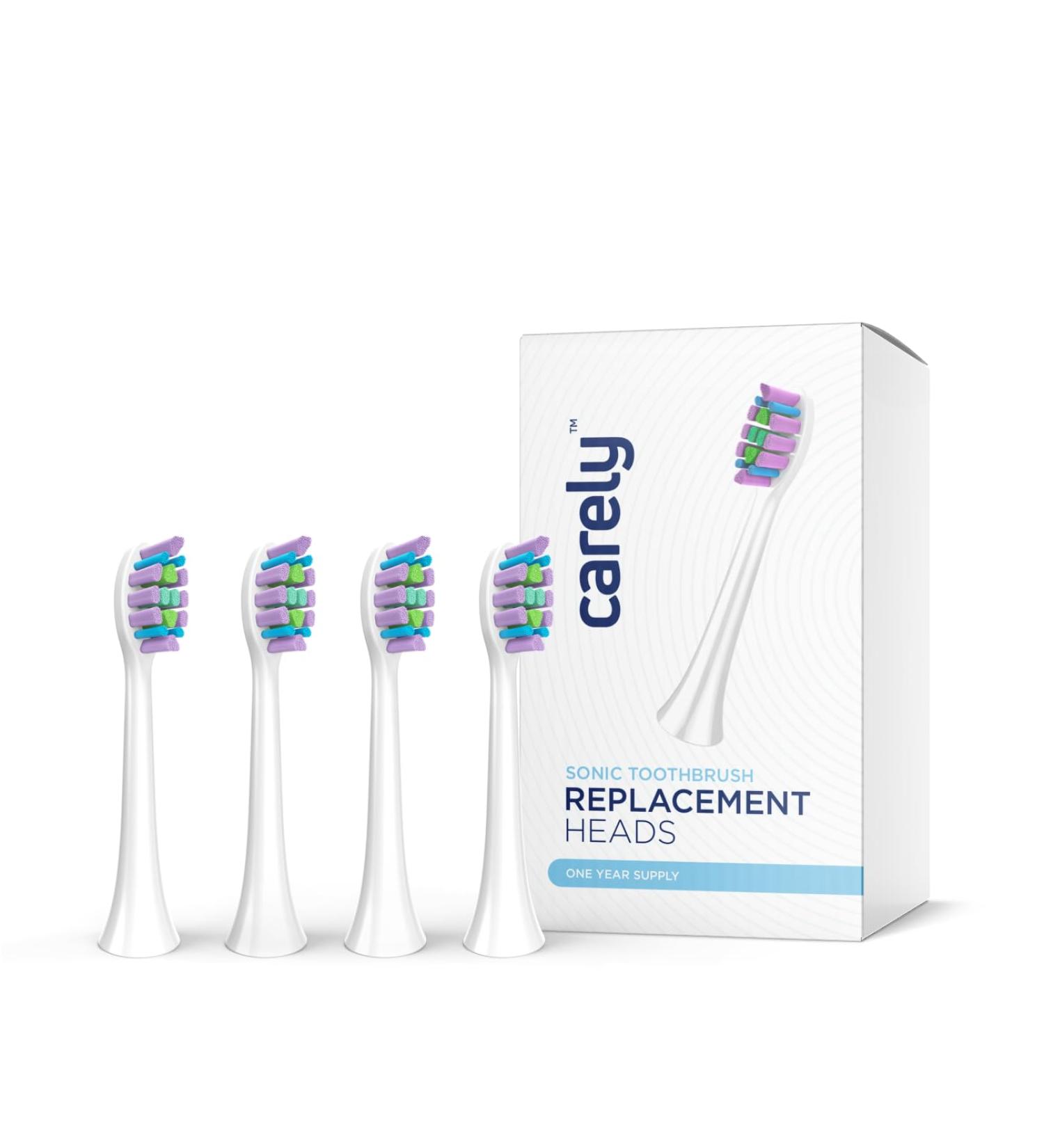 Sonic Toothbrush Replacement Heads - 4 Pack One Year Supply | Best Sonic Toothbrush Accessories for a Healthy Smile - Buy Online on GoSupps.com