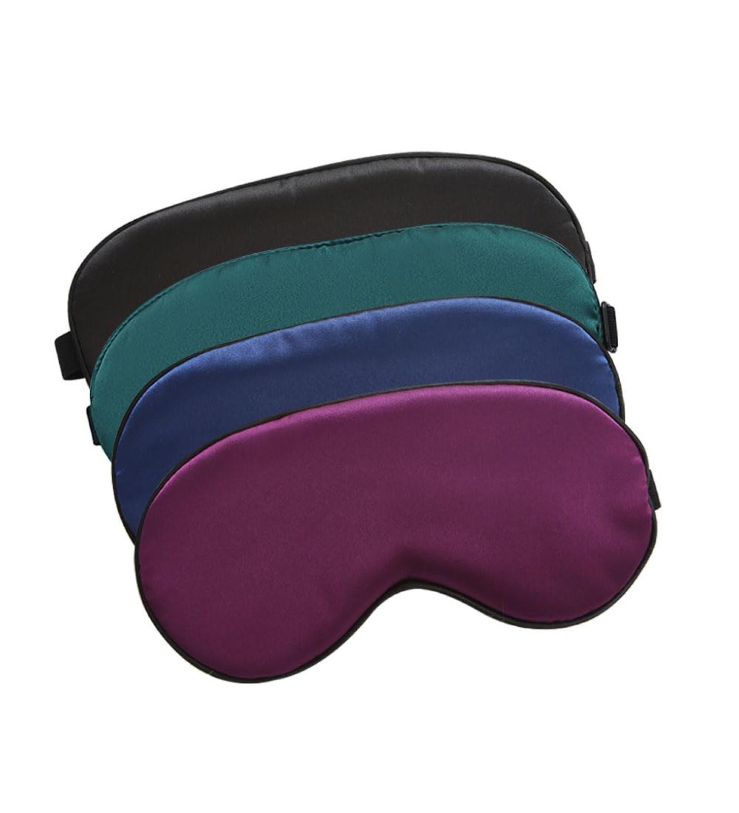 4 Pcs Satin Sleeping Masks - Luxurious Silky Eye Masks for Ultimate Comfort & Light Blocking | Perfect Night Blindfolds - Buy Online on GoSupps.com