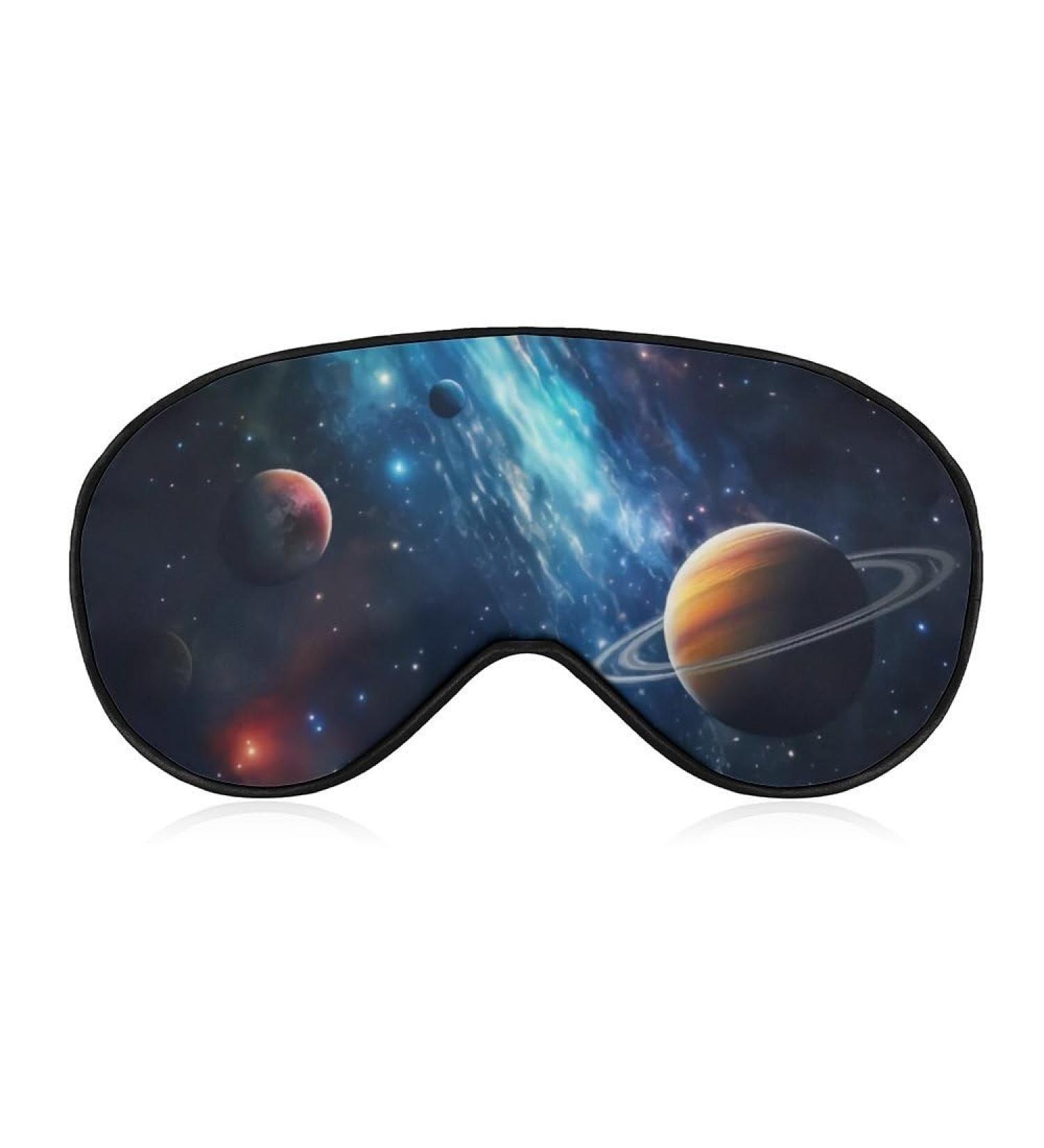 Super Soft Blackout Eye Mask for Men & Women - Starry Space Pattern - Adjustable Straps for Luxury Sleep in Total Darkness - 1 Count - Buy Online on GoSupps.com