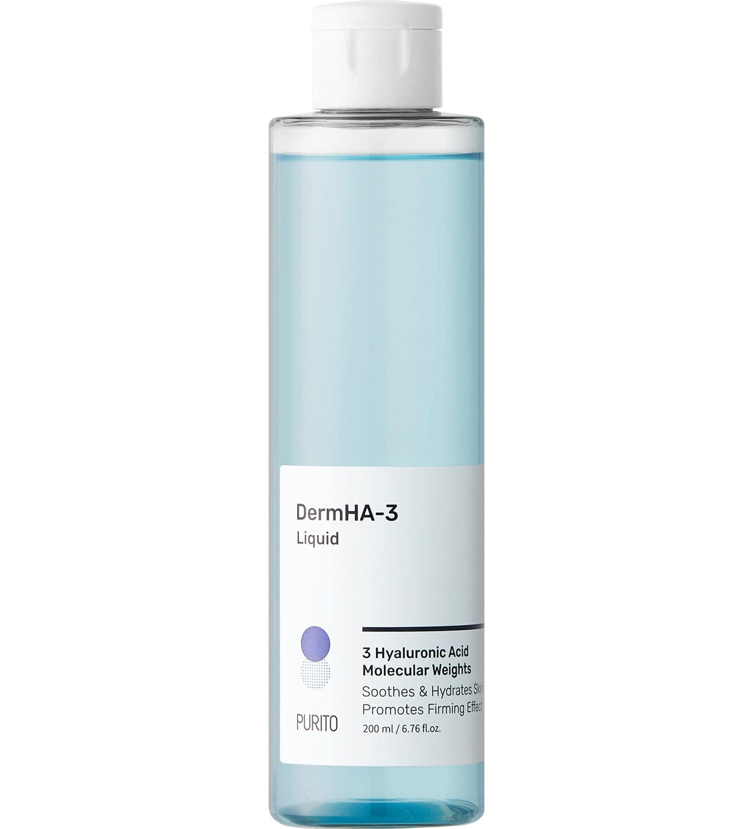 PURITO DermHA-3 Liquid Toner 200ml - Alcohol-Free Vegan Cruelty-Free | Moisturizing & Soothing Korean Skin Care for Stronger Skin Barrier - Buy Online on GoSupps.com