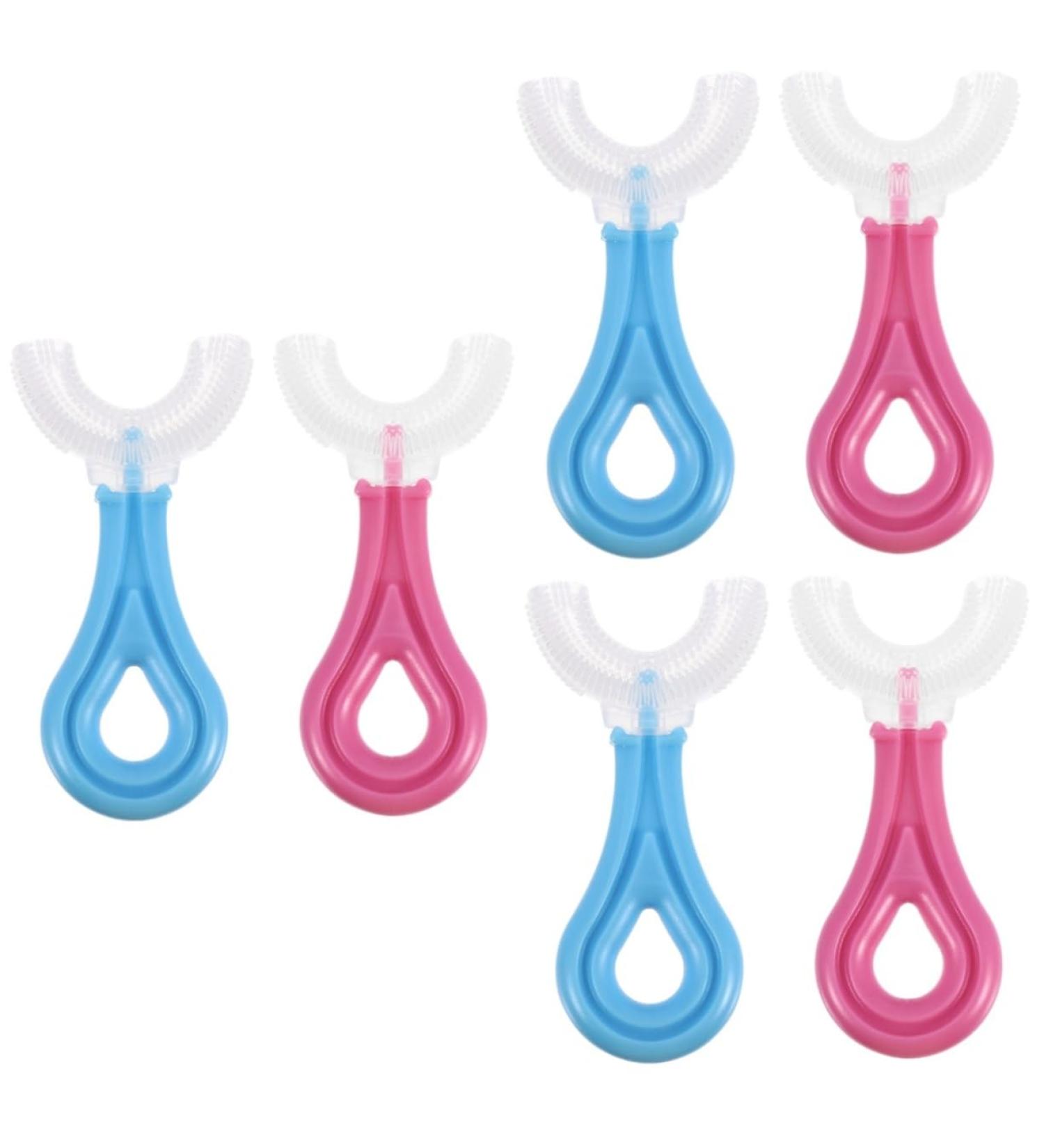 Beavorty Automatic Children's Toothbrush Set - 6 Silicone Dental Care Brushes for Kids - Portable & Safe Mouth Cleaning Tools - Buy Online on GoSupps.com