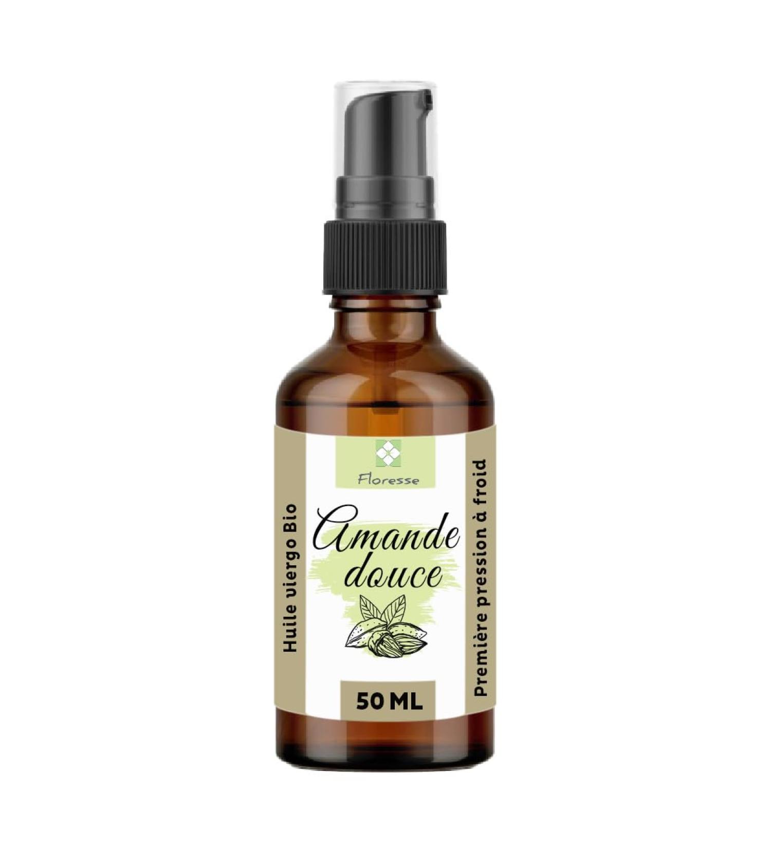  Floresse Sweet Almond Vegetable Oil - Organic - 100% pure and natural - 50 ml - Buy Online on GoSupps.com