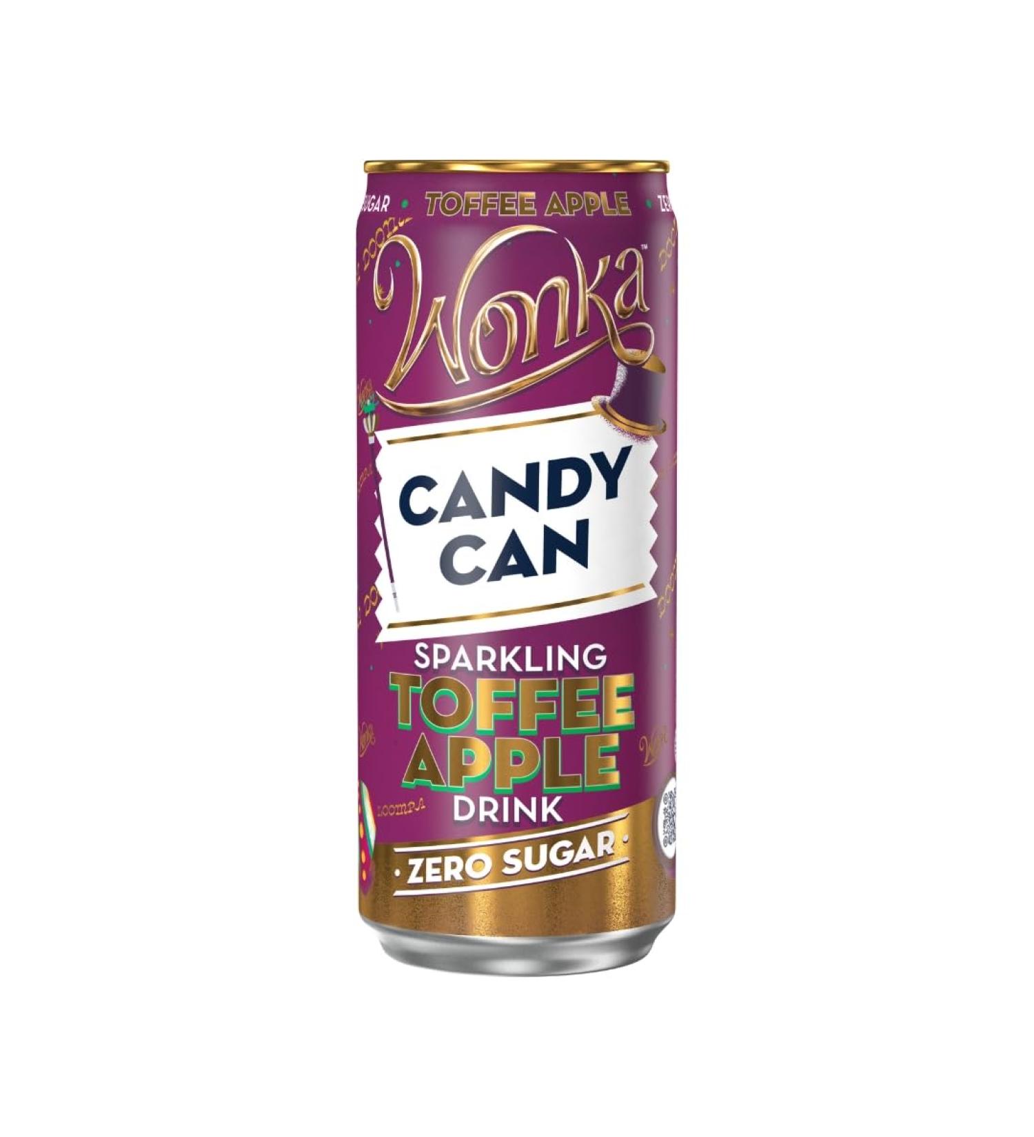 Wonka Sparkling Toffee Apple Zero Sugar Drink 1 x 330ml - 1 Count Pack - Buy Online on GoSupps.com