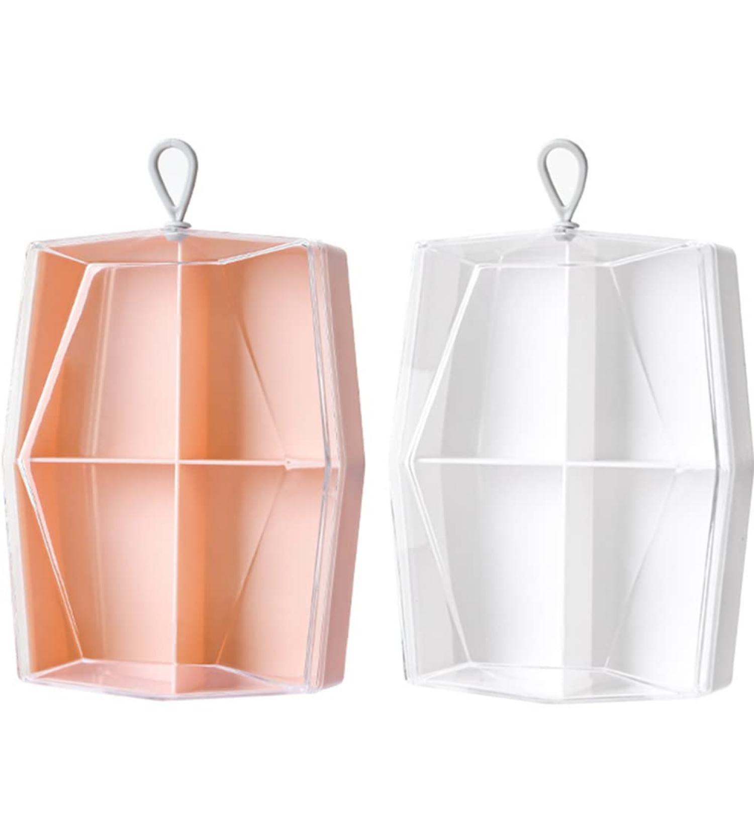 Buy Minkissy 2Pcs Beauty Egg Storage Box - Makeup Sponge Holder & Cosmetic Organizer for Travel | International Shipping Available - Buy Online on GoSupps.com