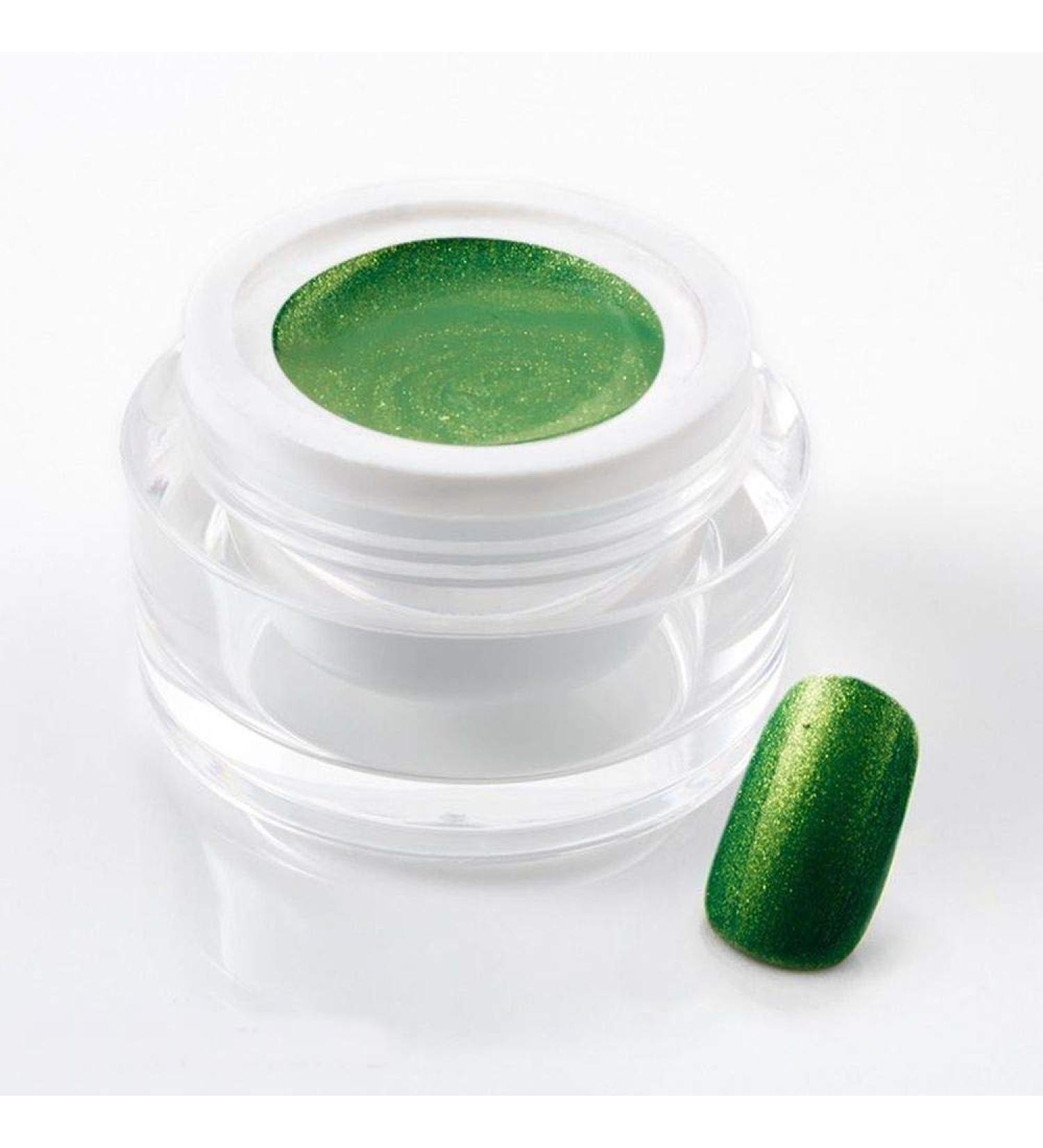 5 ml exclusive UV color gel/colour gel/glitter gel - in Glitter Goldie Petrol