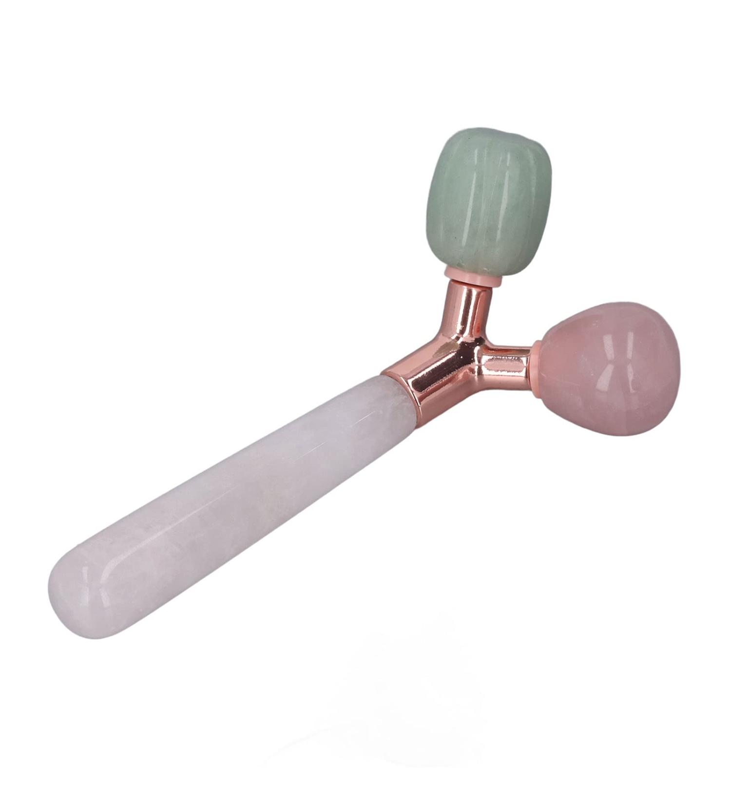 Jade Face Massager Roller | Skin Tightening & Puffiness Reduction | Handcrafted Facial Lifting Tool for Women - Shop Internationally - Buy Online on GoSupps.com