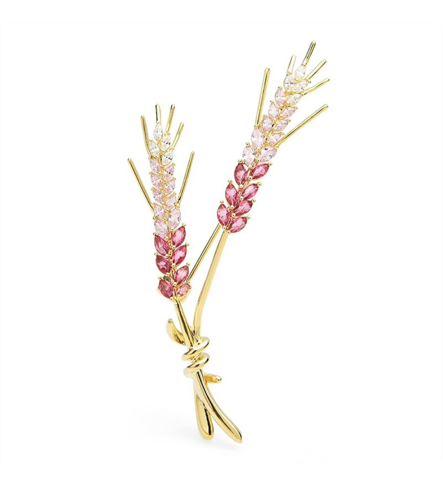 Pin Jewelry Gifts for Women Ladies Fashion Accessories Ladies Elegant Crystal Wheat Brooch Wheat Shape Party Banquet Brooch Brooches & Pins - Buy Online on GoSupps.com