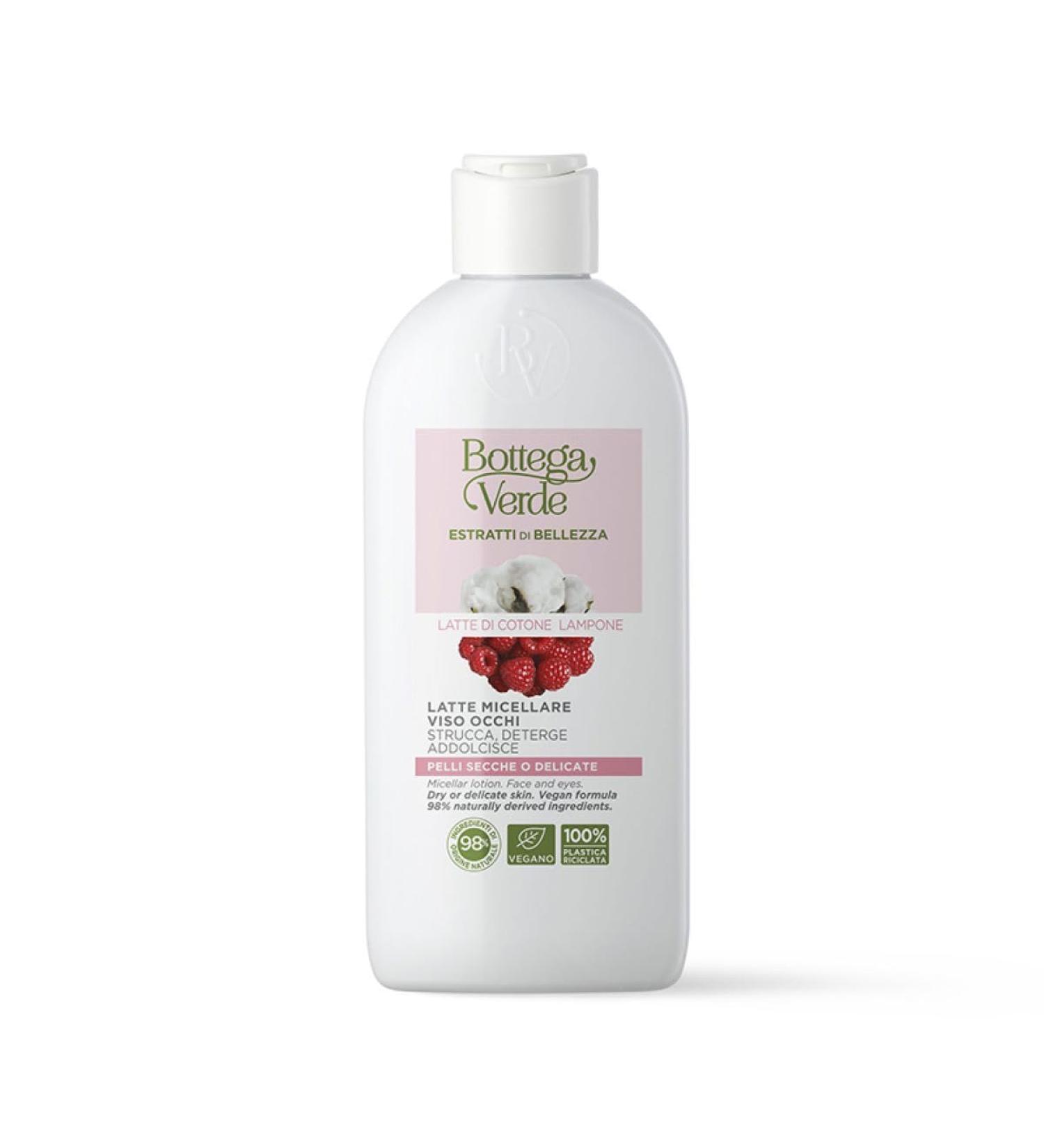 Bottega Verde Bottega Verde - Beauty extracts - Micellar milk - Eye face - Cotton and Raspberry milk - Cleanses softens make-up - dry or delicate skin (200 ml)