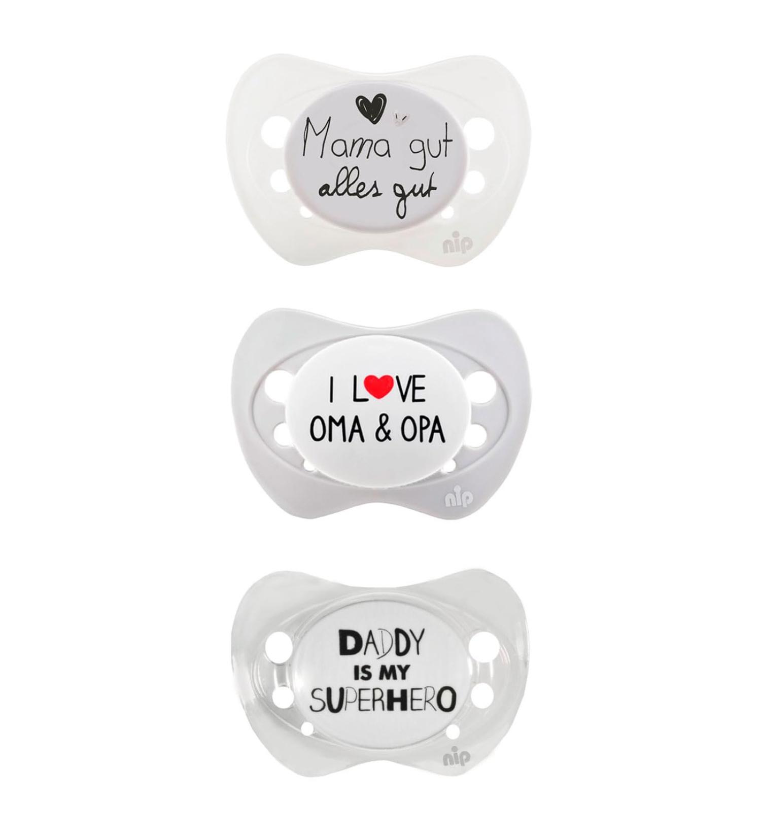 Buy Original Nip Silicone Pacifiers - Anatomical Jaw-Friendly Set of 3 | Made in Germany | International Shipping - Buy Online on GoSupps.com