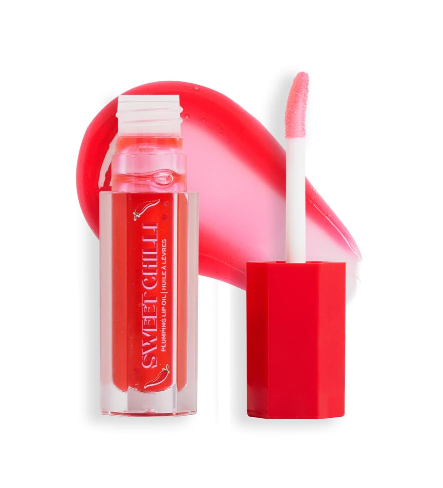 I Heart Revolution Sweet Chilli Lip Plumping Oil Glossy Effect Contains Vitamin E Red 4ml - Buy Online on GoSupps.com