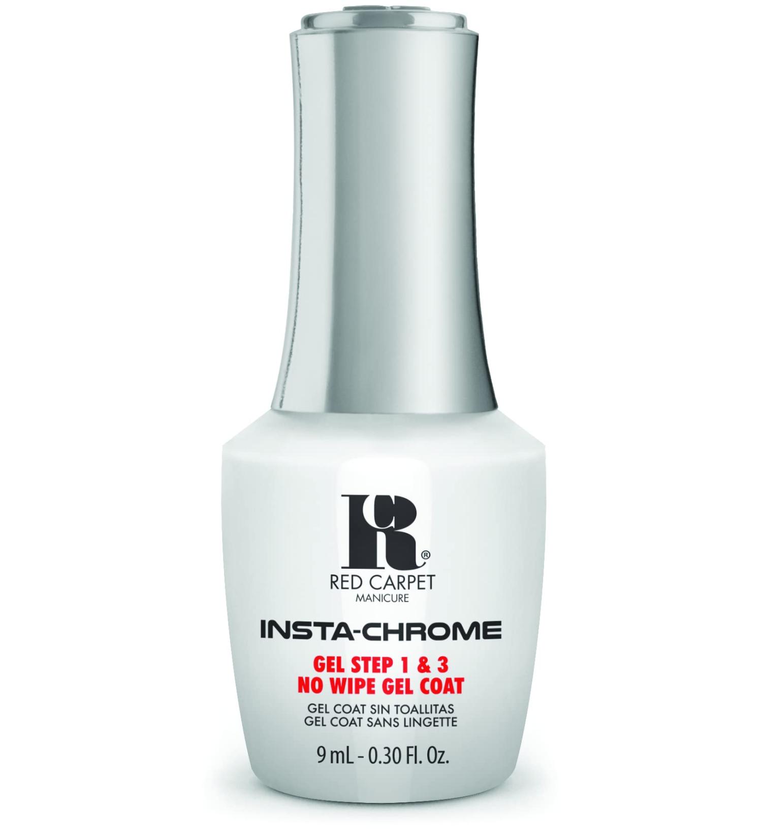 Red Carpet Manicure Insta-Chrome Gel Steps 1 & 3 | No Wipe Gel Top Coat | 0.3 Fl. Oz. - Buy Online on GoSupps.com
