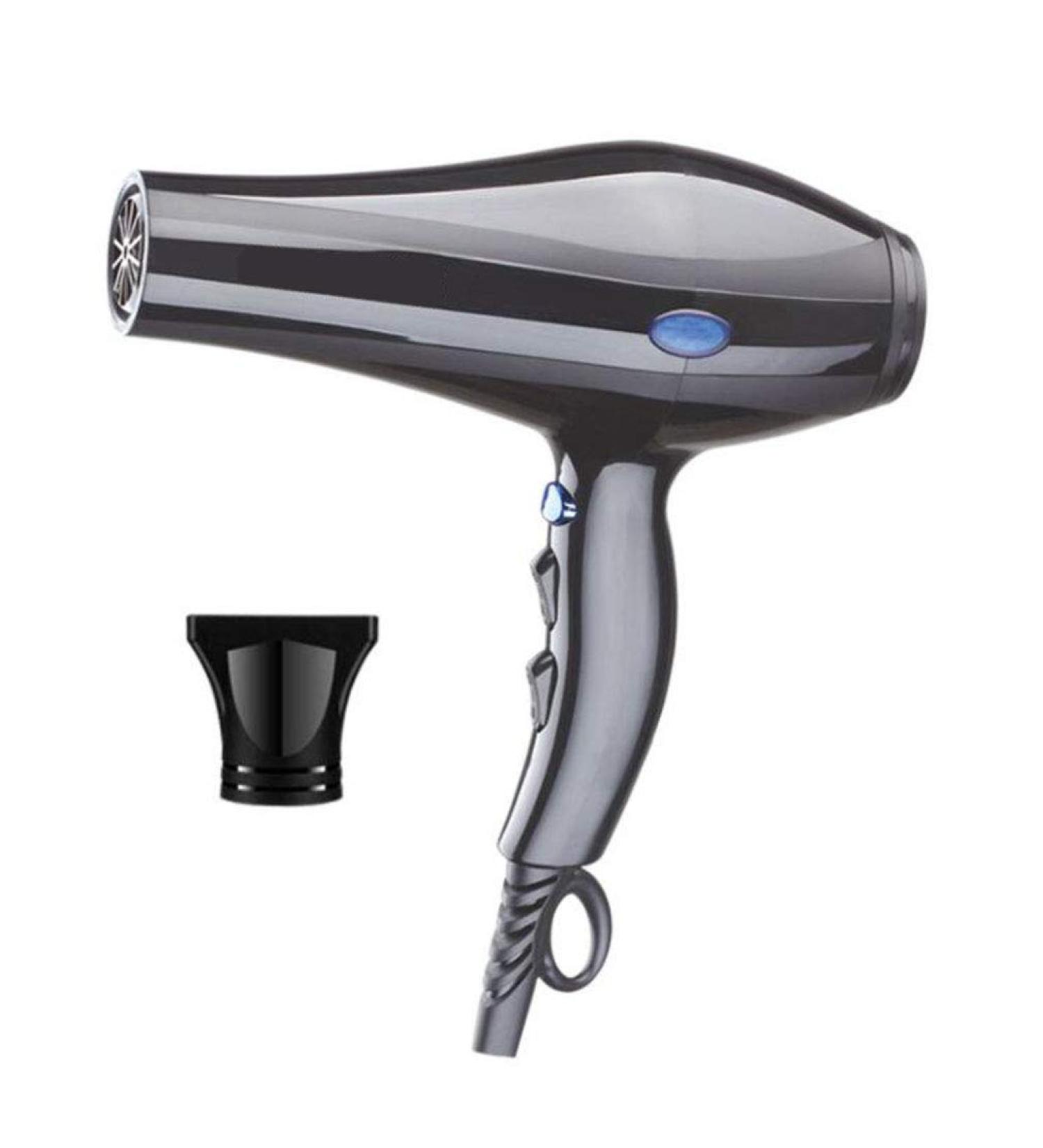 1600W Hair Dryer with Diffuser Powerful Hairdryer Fast Drying Blow Hair-Dryer AC Motor 220V 2 Speed and 3 Heat Cold Shot Button Long Cable Light Quiet for Women Men Black Small Gift - Buy Online on GoSupps.com