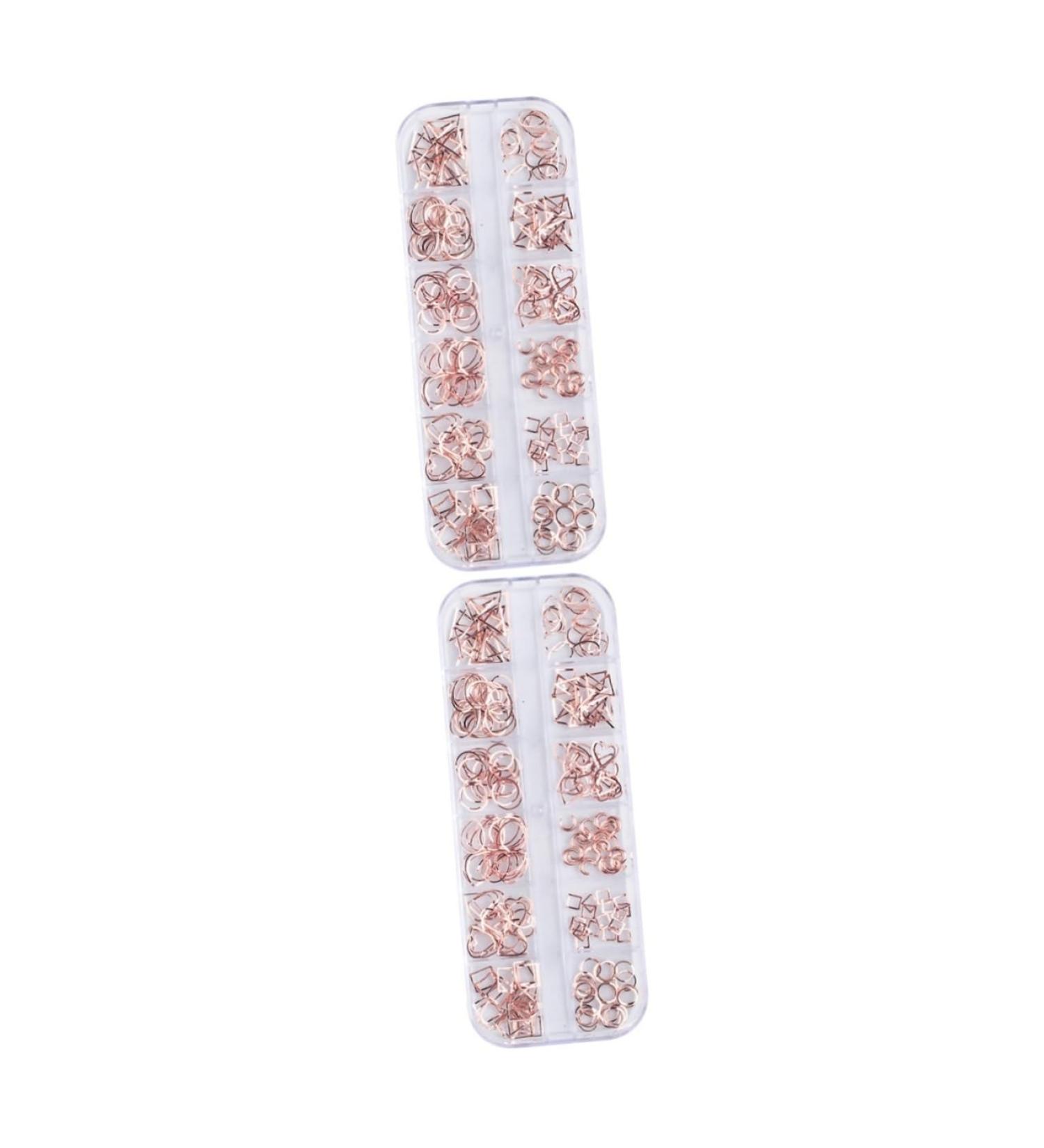 2 Boxes nail tools nail accessories manicure tools nail art decoration nail decorations for nail art rose gold decorations nail art ornaments manicure decoration boxed 3d rivet - Buy Online on GoSupps.com