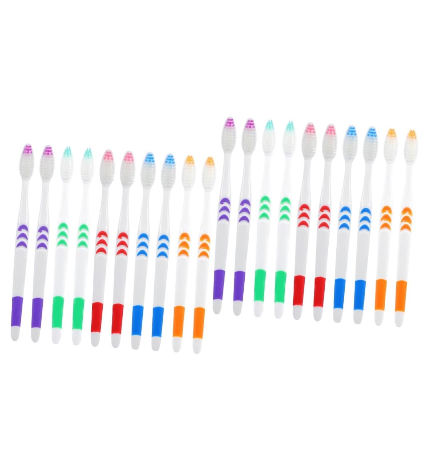 Gleavi 60pc Travel Toothbrushes - Disposable Soft Bristles Individually Packaged Charcoal Toothbrushes in Assorted Colors | Perfect for Travel & Hygiene - Buy Online on GoSupps.com