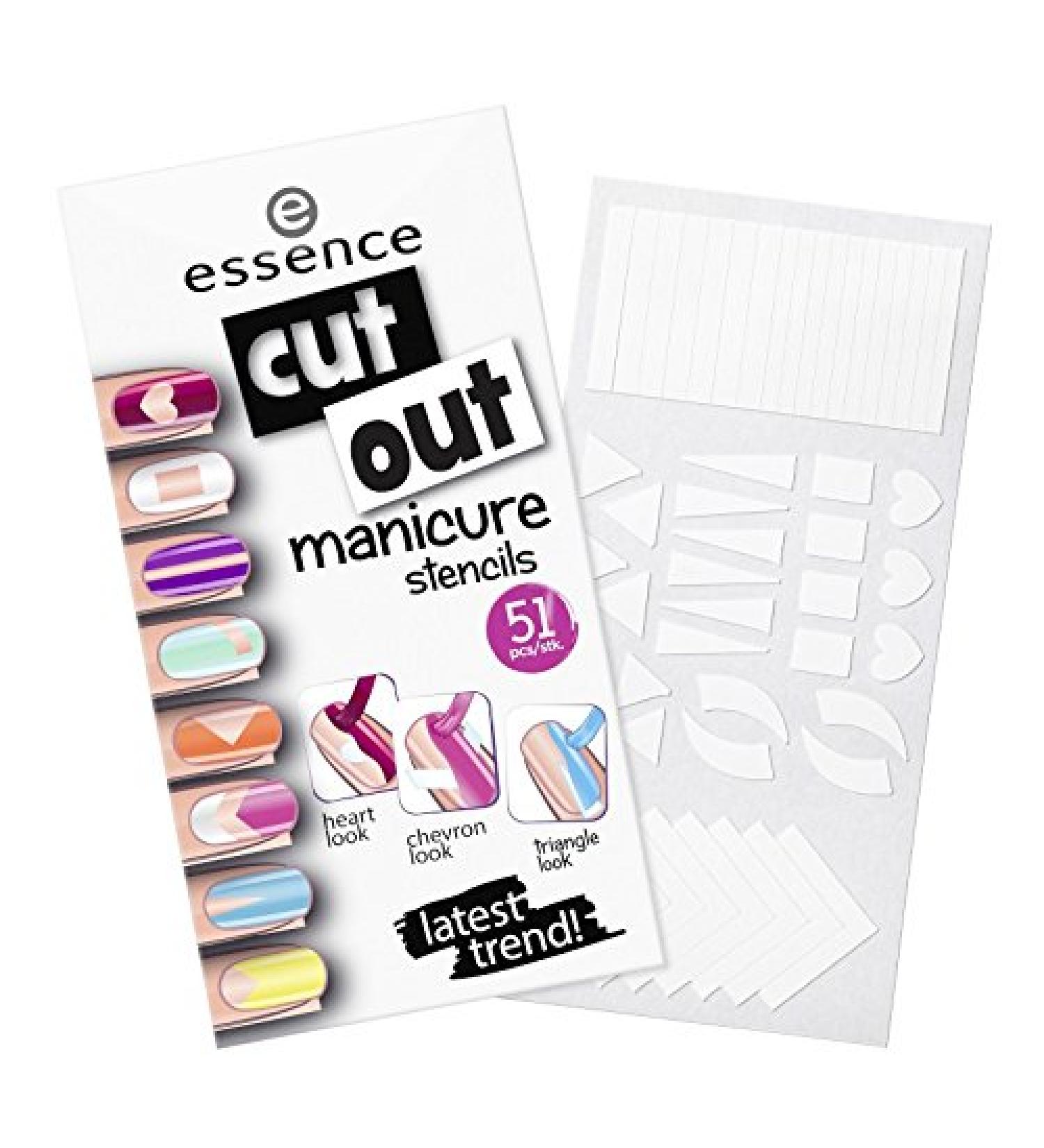 essence - nail design - cut out manicure stencils 01 - dare to be bare