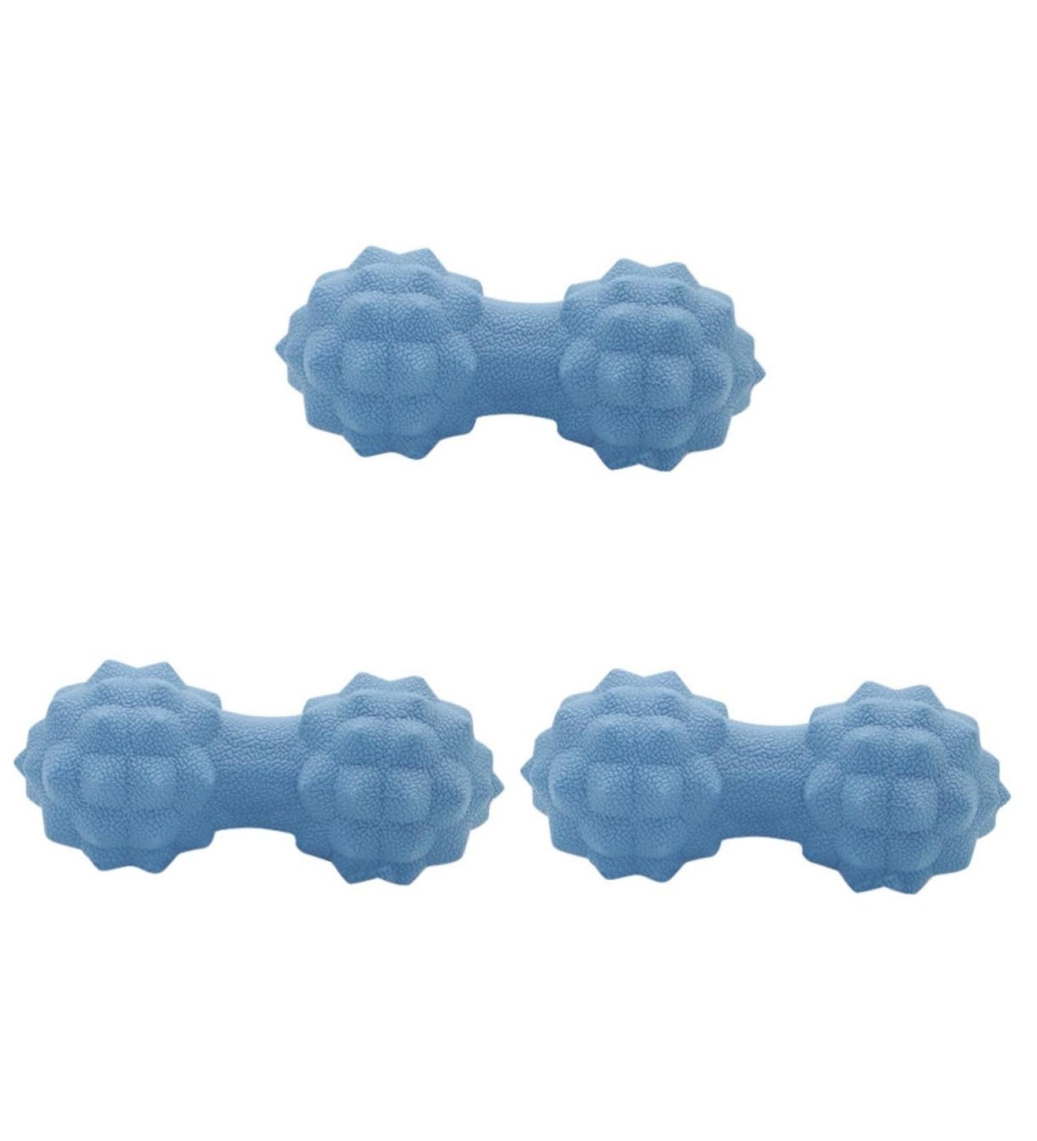 Healvian 3-St Massage Device Set - Trigger Manual Massage Tools Yoga Ball Muscle Relaxation Silicone Lacrosse Balls & Peanut Fitness Rollers - Full Body Relief (15x6cm 3pcs Blue) - Buy Online on GoSupps.com