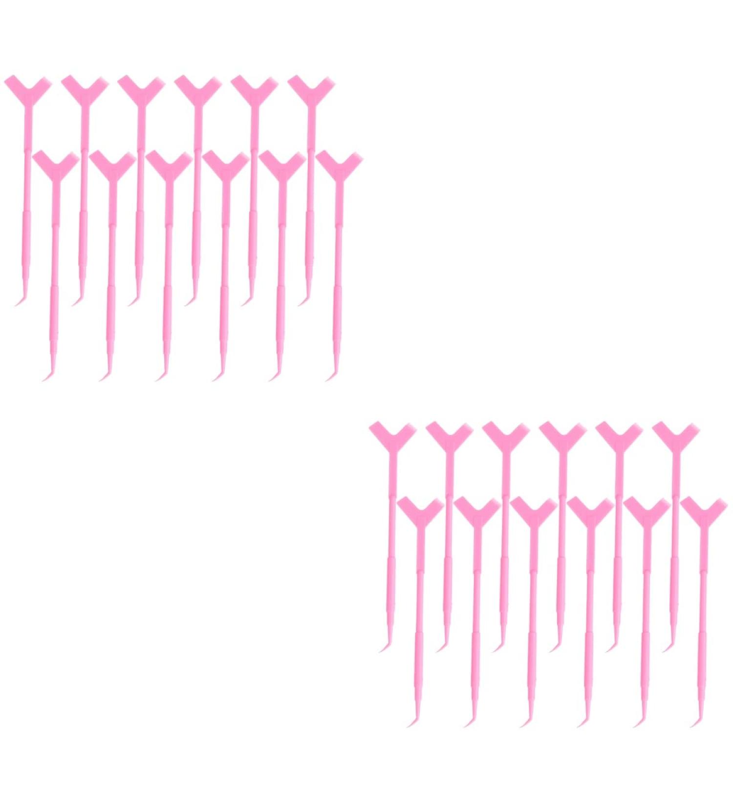 FOMIYES 24 Pcs False Eyelash Brush Set - Y-Shaped Eyelash Perm Tools & Makeup Gadgets for Perfect Lash Lift & Grafting - Buy Online on GoSupps.com