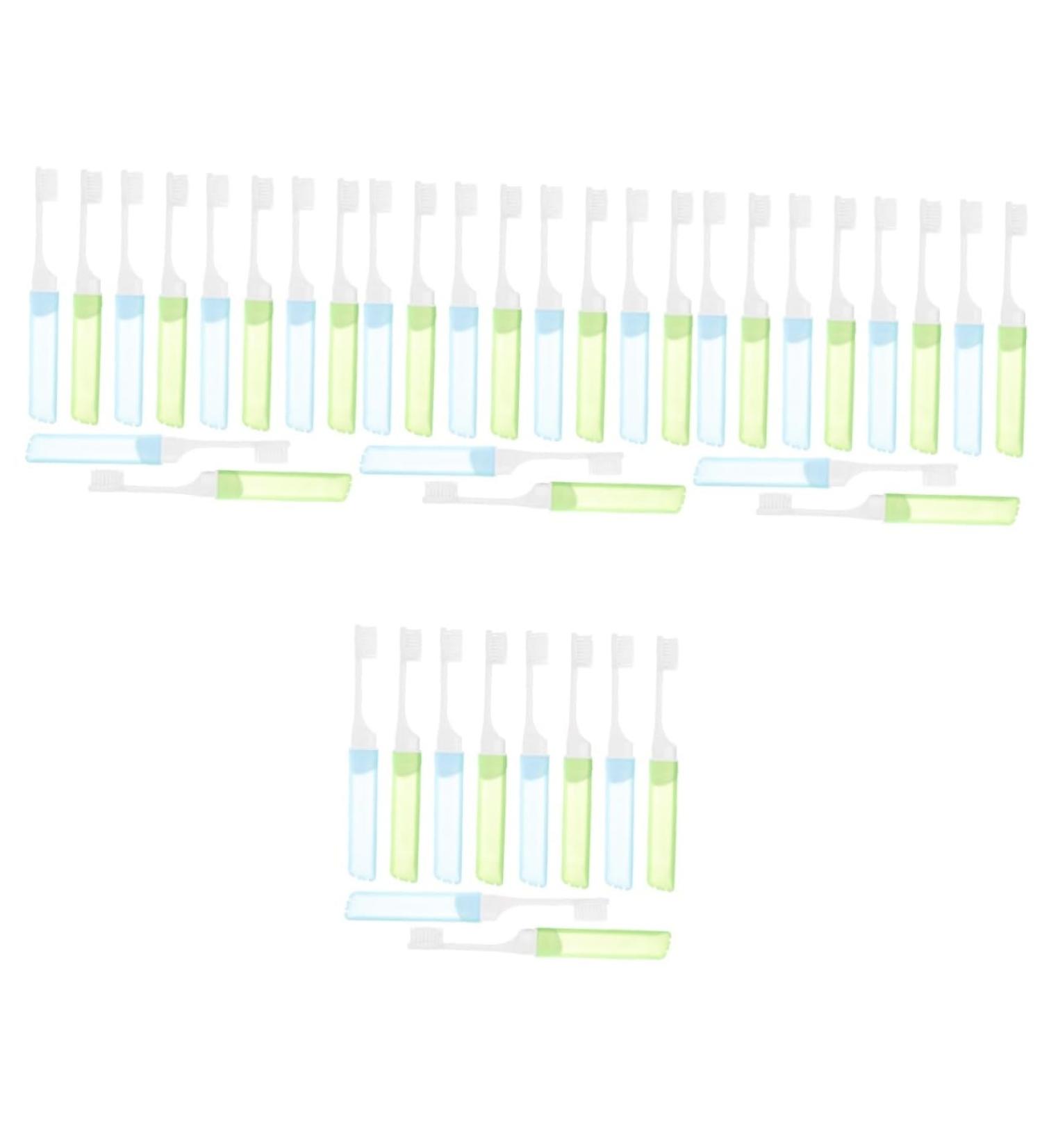 Mobestech 40 PCS Portable Toothbrush Cleaning Brush - Foldable Travel PP Toothbrush for International Shipping - Buy Online on GoSupps.com