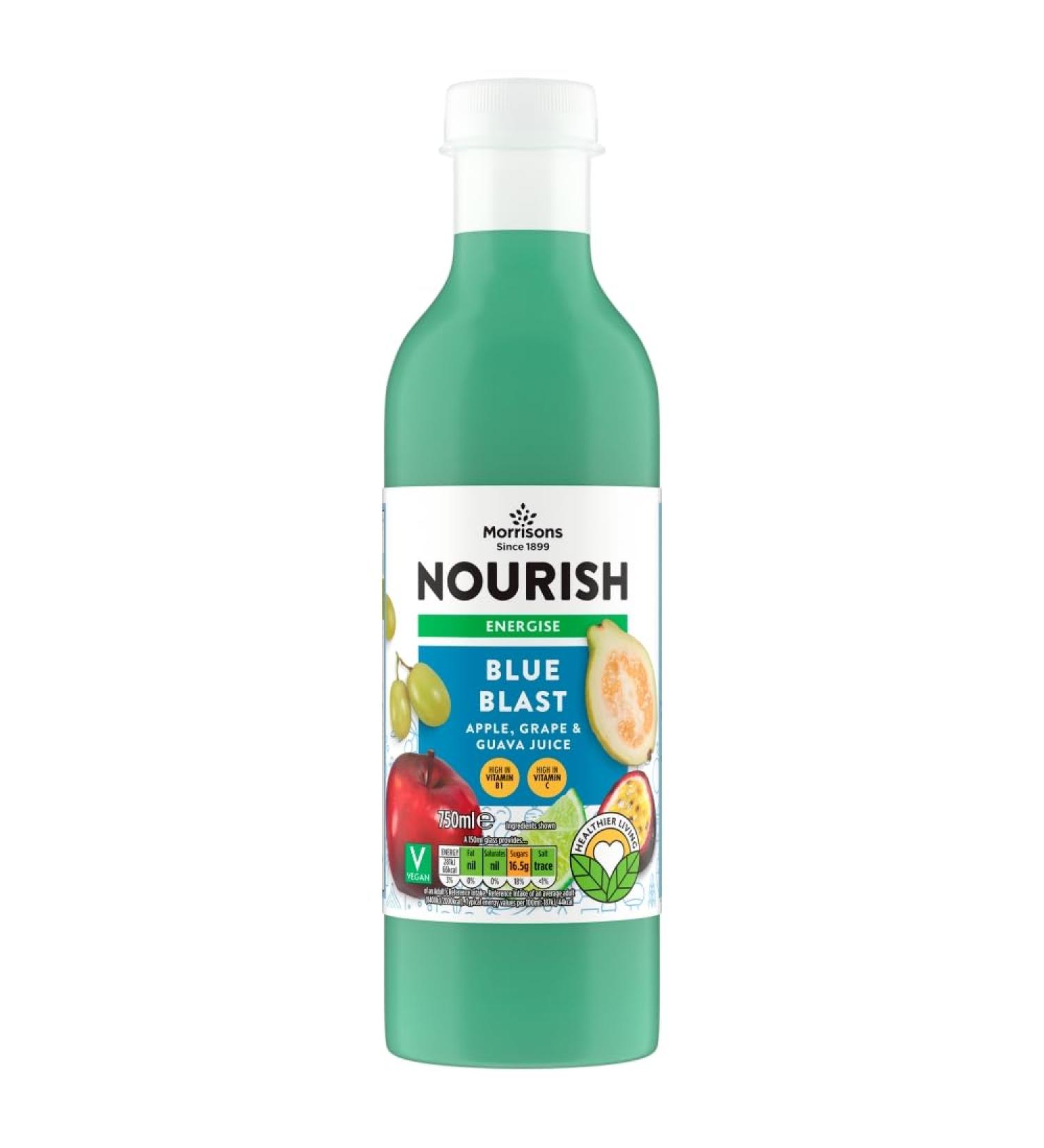 Morrisons Morrisons Nourish Blue Blast Apple Grape & Guava Juice 750 ml