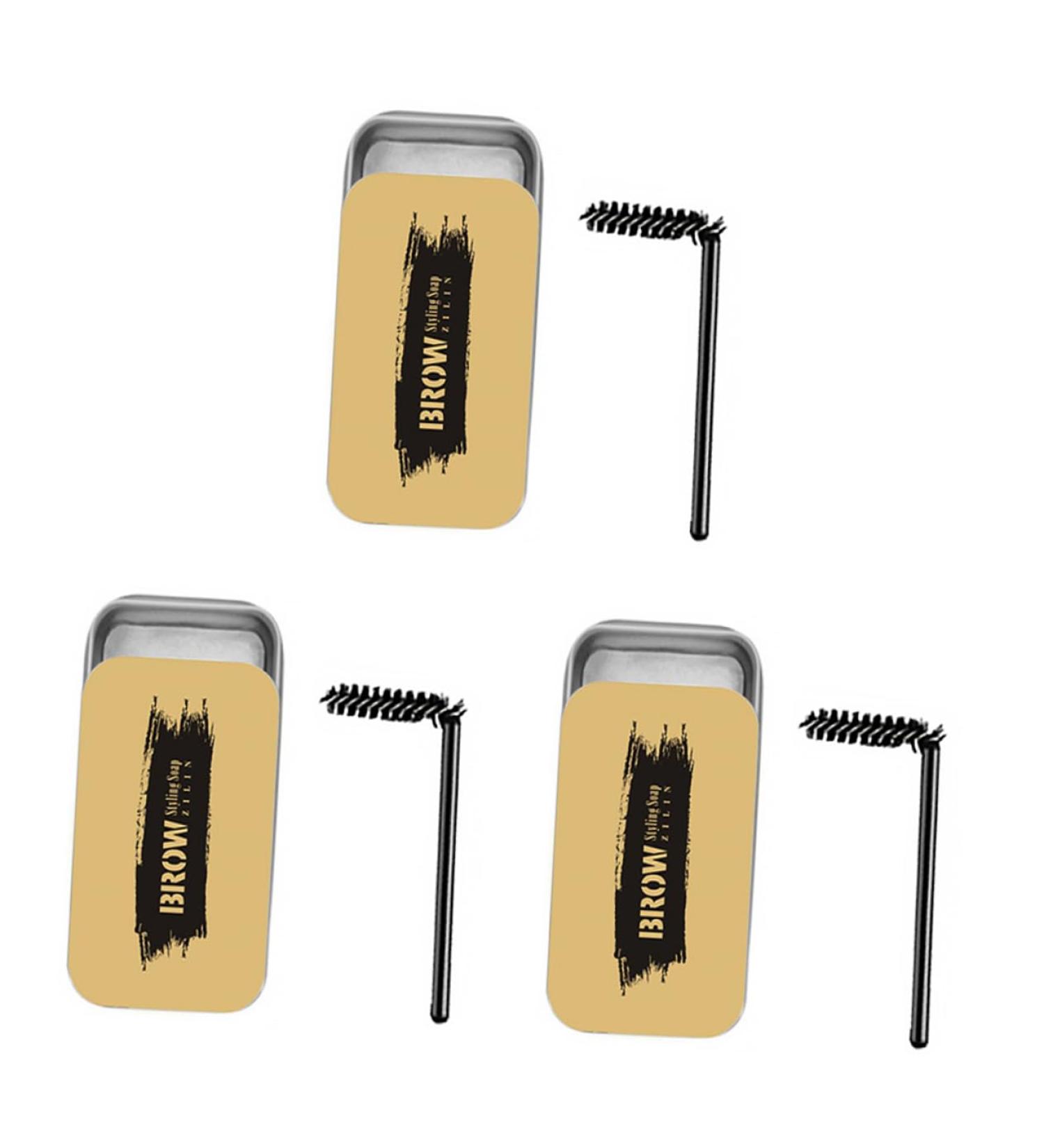 minkissy Set of 3 gel eyebrow brushes eyebrow styling cream makeup eyebrow soup kit eyebrow styling wax eyebrow styling gel - Buy Online on GoSupps.com