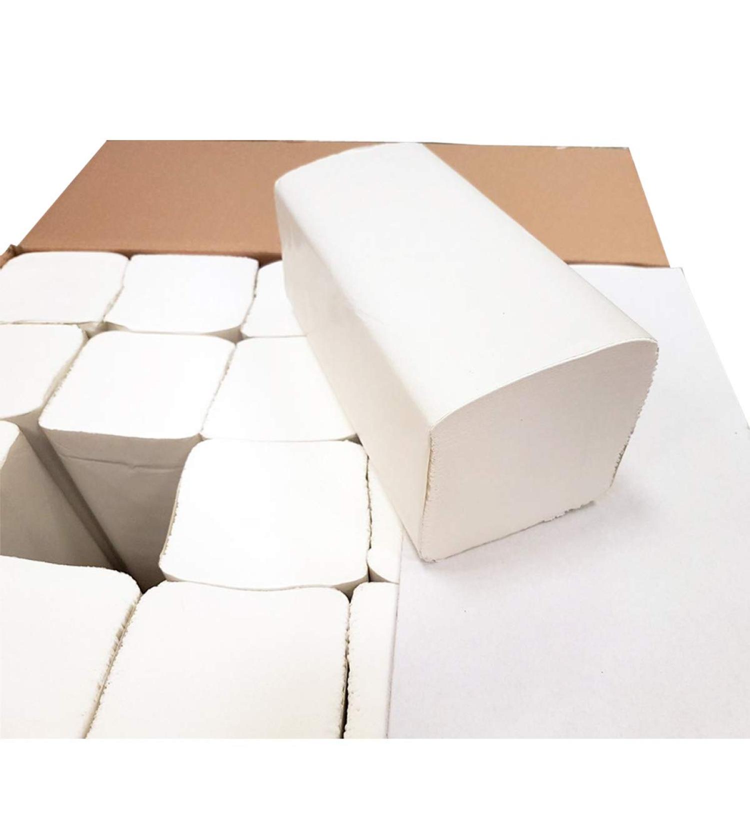 Premium White Paper Towels - 4000 Sheets Soft & Absorbent 2-Layer Folding Towels for Easy Use - Ideal for Home or Business - Buy Online on GoSupps.com