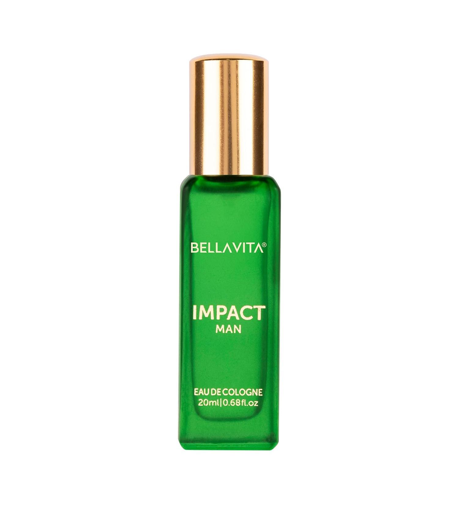 Be'llaVita Luxury IMPACT MAN Eau De Cologne Perfume with Mandarin Orange Patchouli Cedar | Woody EDC Fragrance Scent for Men 20 Ml - Buy Online on GoSupps.com