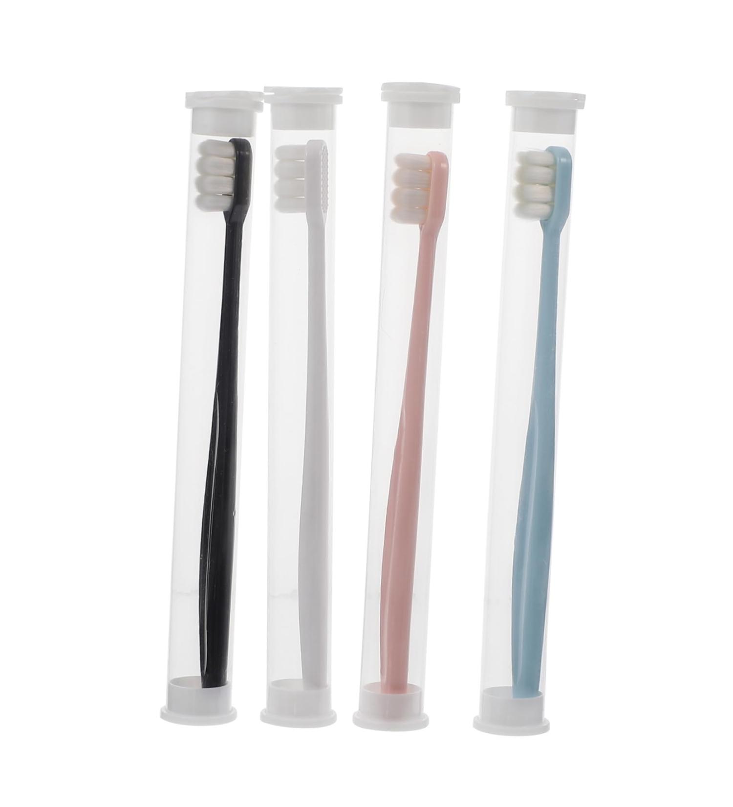 Buy Sewoart 4-Piece Soft Toothbrush Set for Kids & Adults | Travel-Friendly Coal Toothbrushes - Buy Online on GoSupps.com