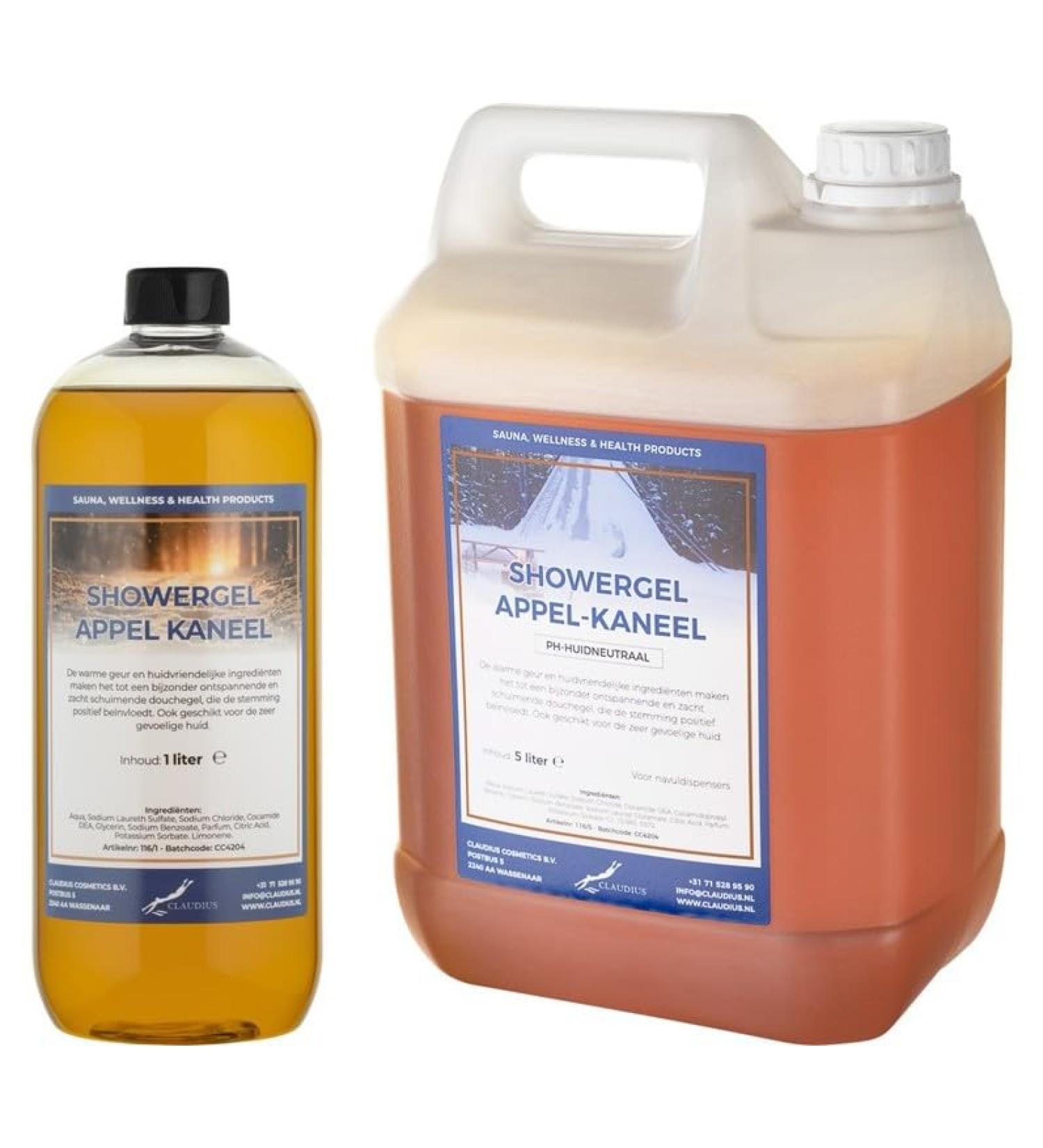 Claudius Showergel AppleCinnamon 5 liters + 1 liter transparent