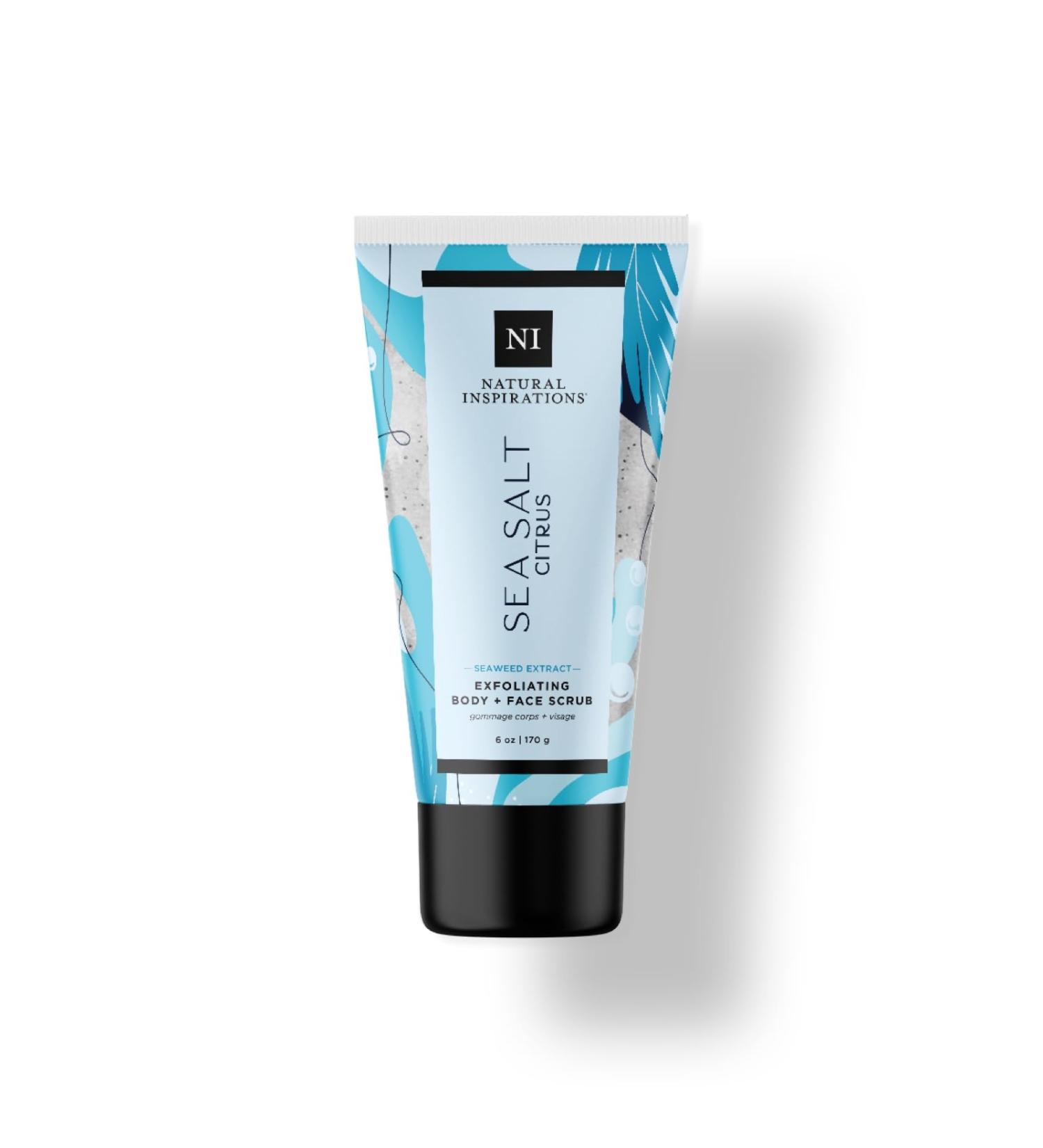 Natural Inspirations Sea Salt Citrus Exfoliating Face + Body Scrub 6oz - Buy Online on GoSupps.com