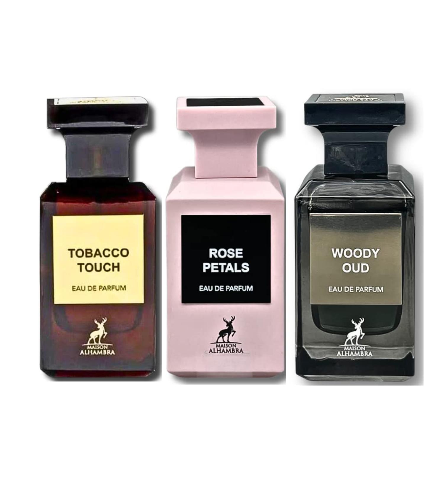 Maison Alhambra Tobacco touch Rose Petals & Woody Oud EDP - 80Ml (2.7 Oz) |Maison fragrance. (ELEGANT BUNDLE) 2.7 Fl Oz (Pack of 3) - Buy Online on GoSupps.com
