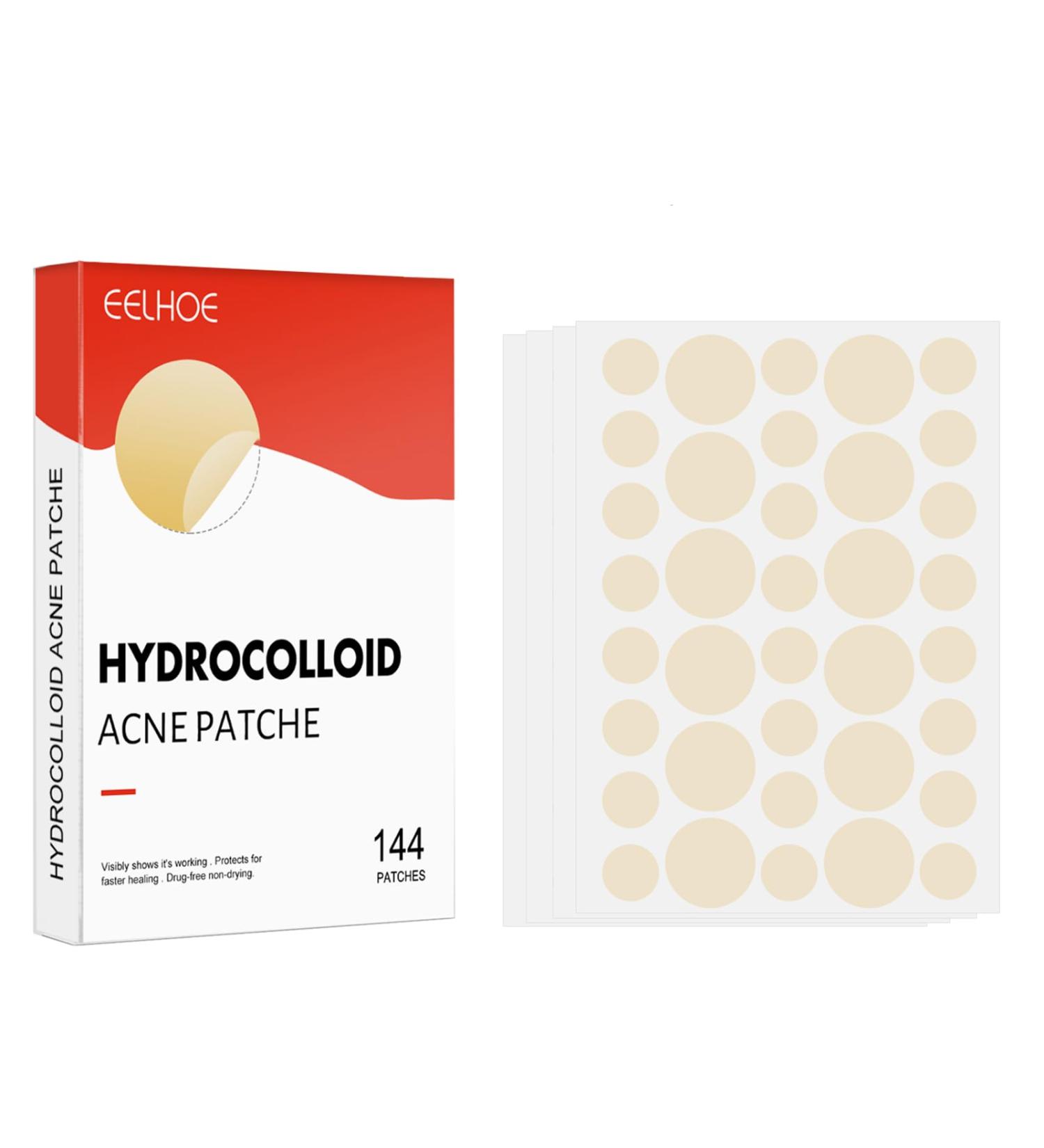 Hydrocolloid Acne Patches - 144 Invisible Spot Patches for Face & Body, 8mm & 12mm - Calms & Relieves Acne Quickly - Buy Online on GoSupps.com