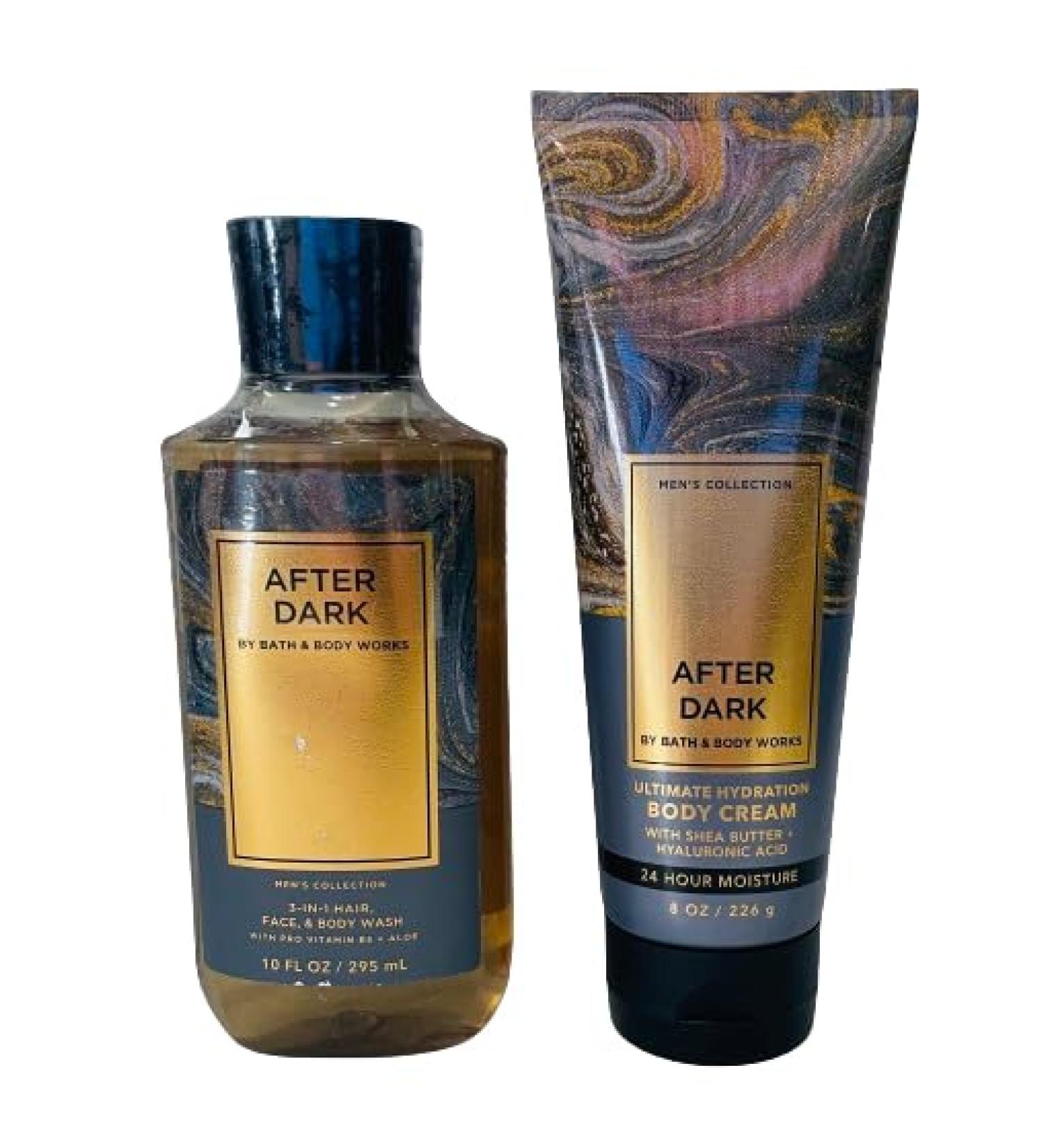Buy Bath & Body Works After Dark Men's 3-in-1 Hair Face & Body Wash & Body Cream Set | International Shipping Available - Buy Online on GoSupps.com