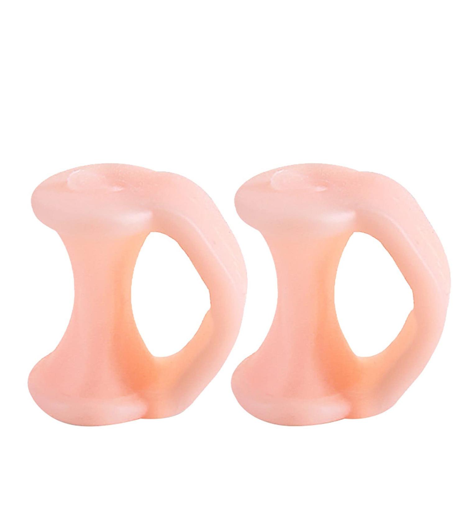 Hydrating Gel Toe Separators for Overlapping Toes & Bunions - Pack of 2 | Toe Straightener & Spacer for Bunion Relief - Orange - Buy Online on GoSupps.com