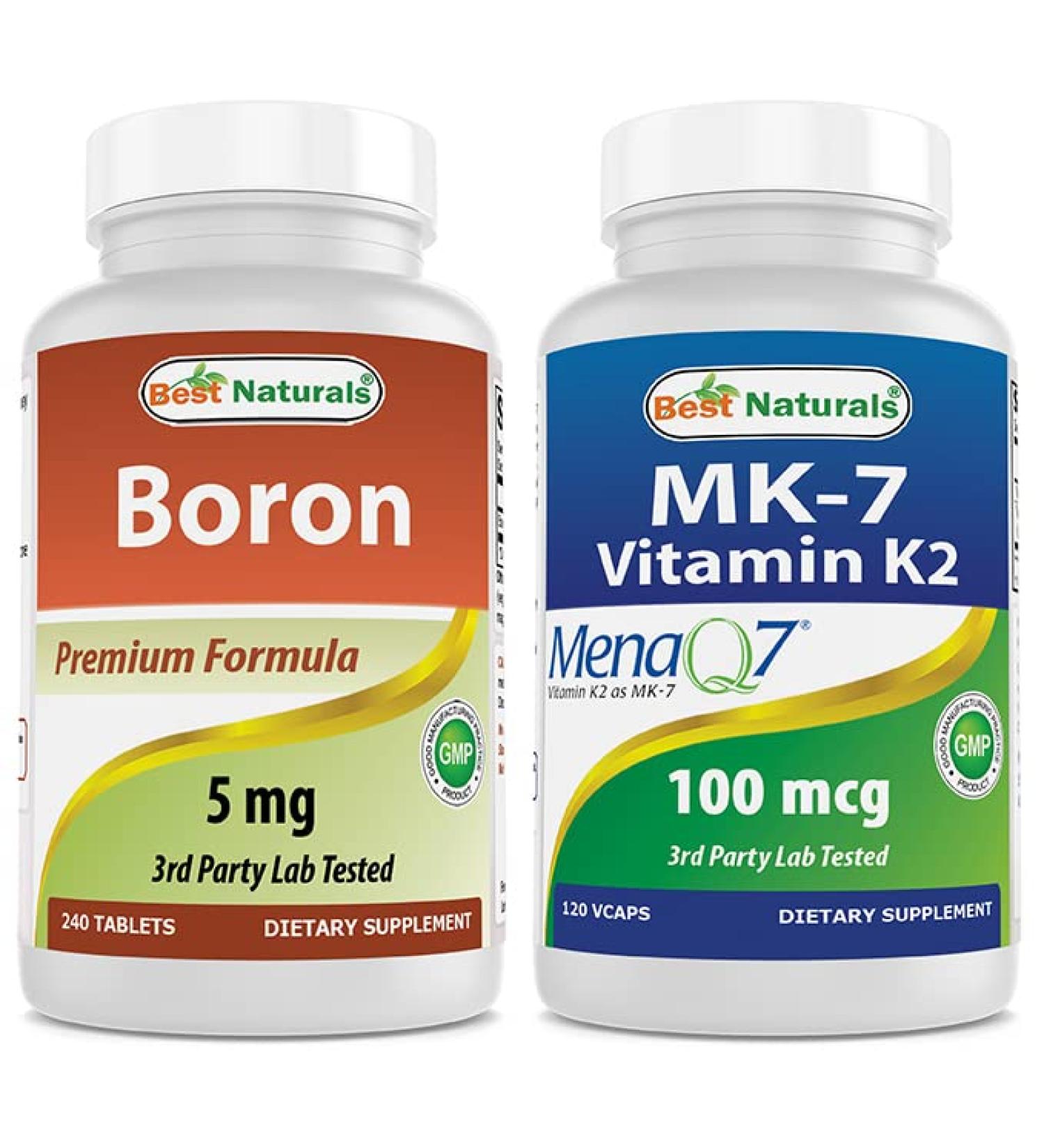 Boron 5 mg & MK-7 Vitamin K2 100 mcg - Buy Online on GoSupps.com