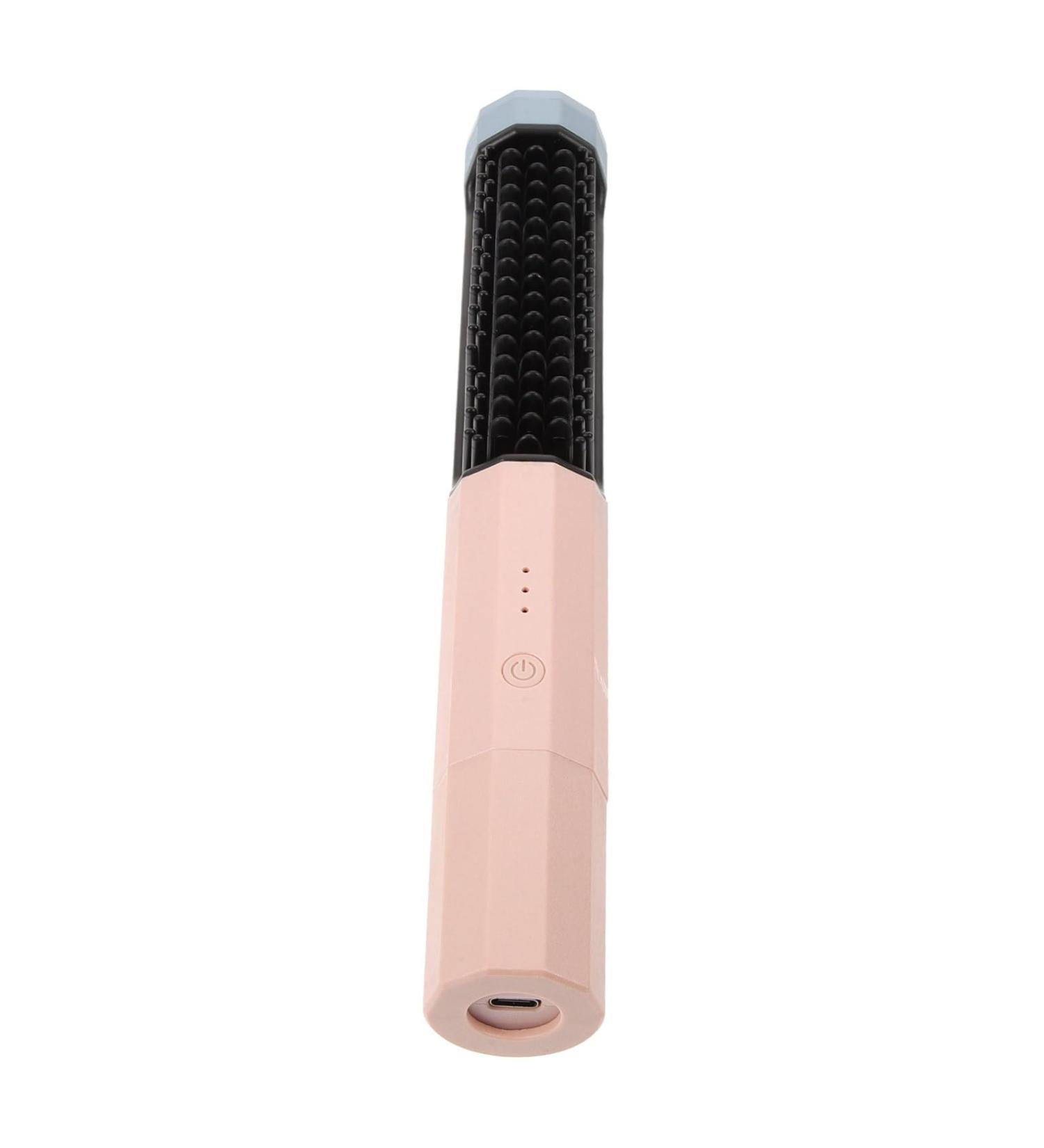 Angoily Cordless Hair Straightener Brush - Rechargeable & Travel-Friendly Heated Comb for Smooth Hair - Dual Purpose Nylon Brush in Purple - Buy Online on GoSupps.com