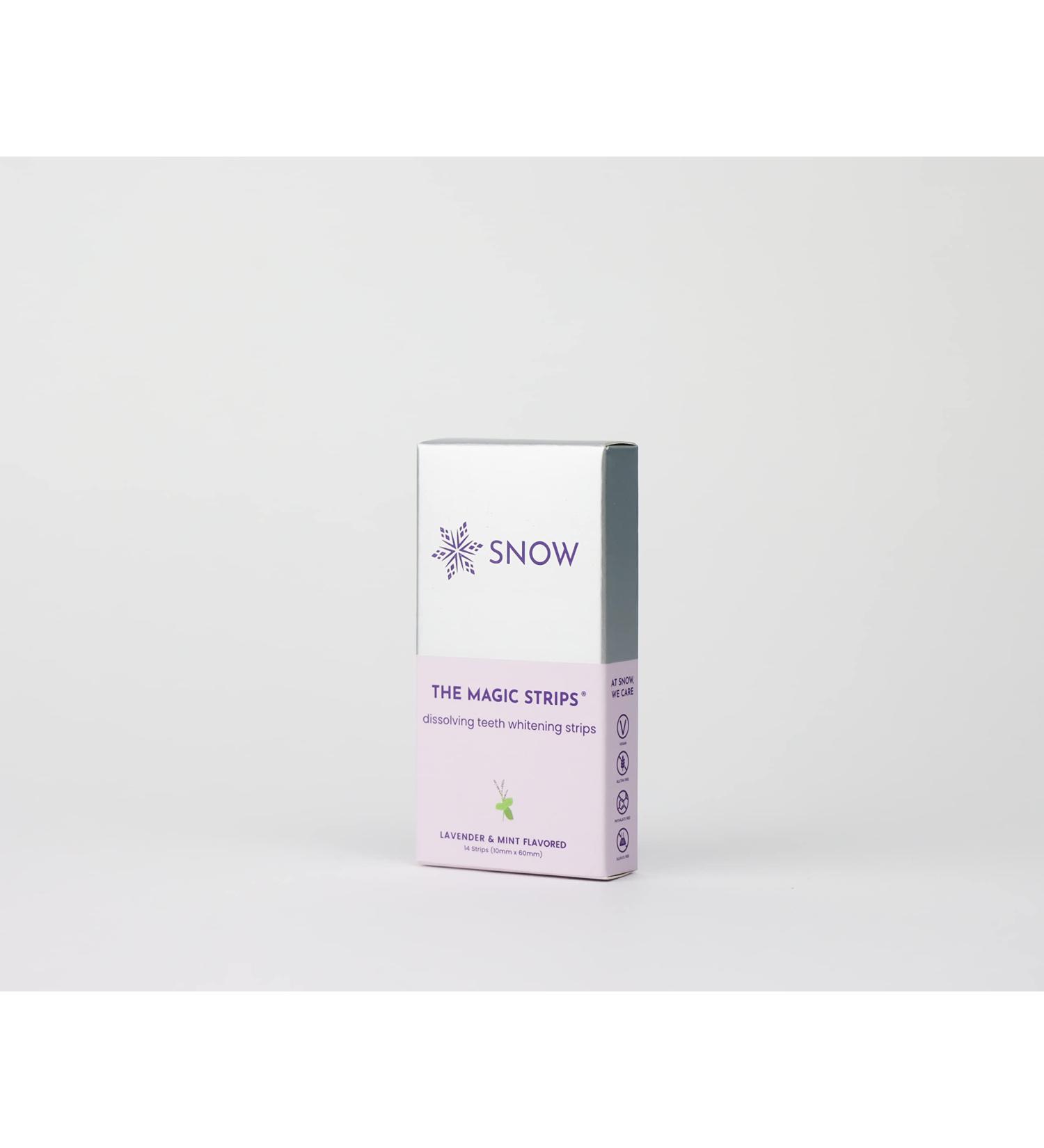 Snow The Magic Strips - Enamel-Safe Teeth Whitening Strips | Portable & Mess-Free | 14 Lavender & Mint Flavored Strips for Oral Care - Buy Online on GoSupps.com