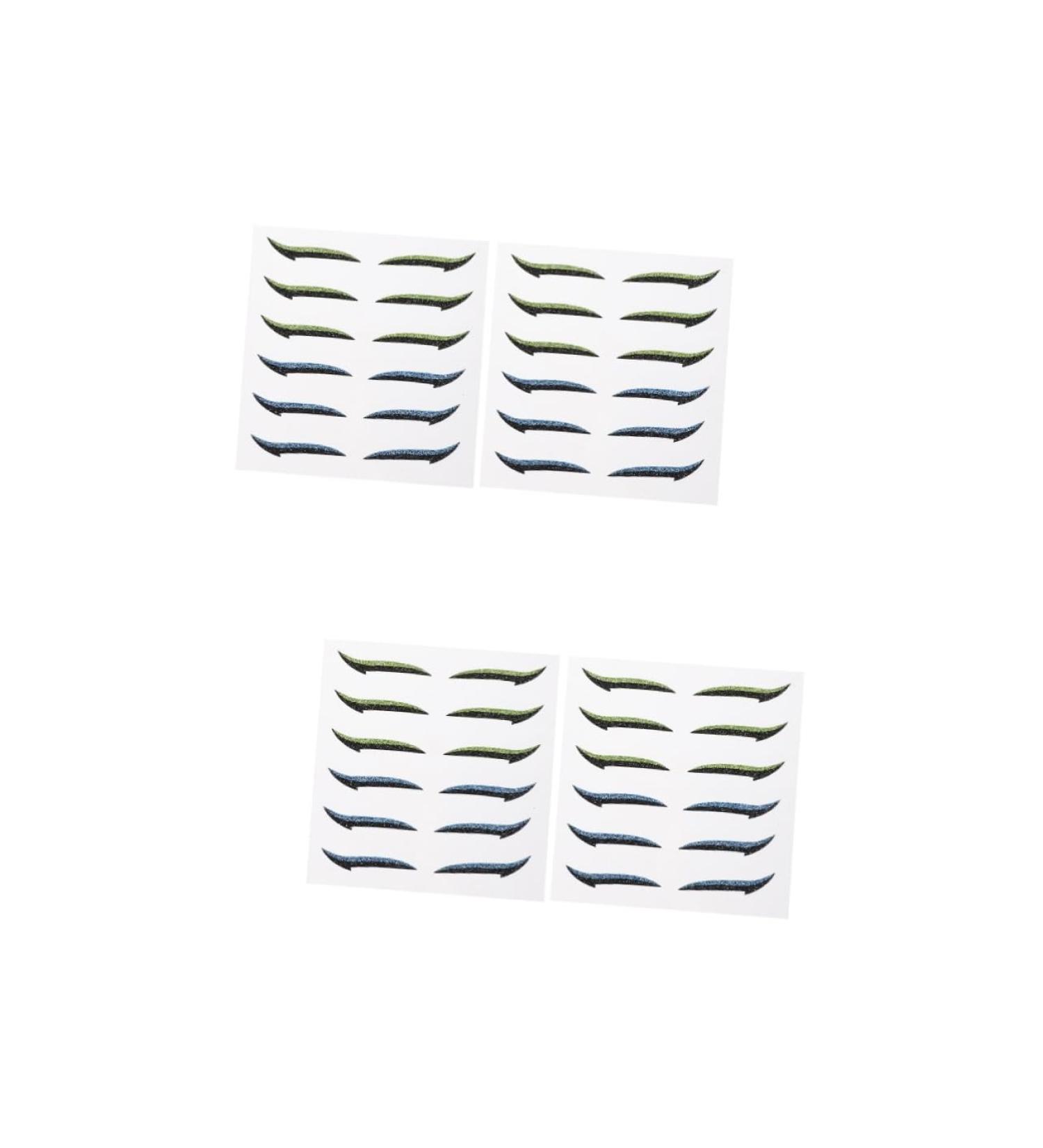 Beavorty 24 Pairs Glitter Eyeliner Green Stickers Blue Stickers Reusable Double Eyelid Tapes Miss Tool Flash - Buy Online on GoSupps.com
