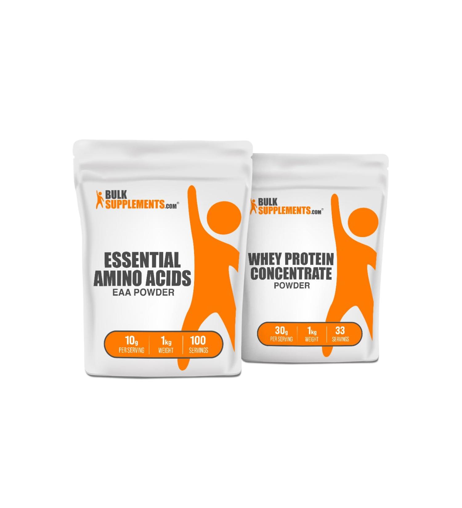 BULKSUPPLEMENTS.COM EAA Powder 1kg + Whey Protein Concentrate 1kg Bundle - Buy Online on GoSupps.com