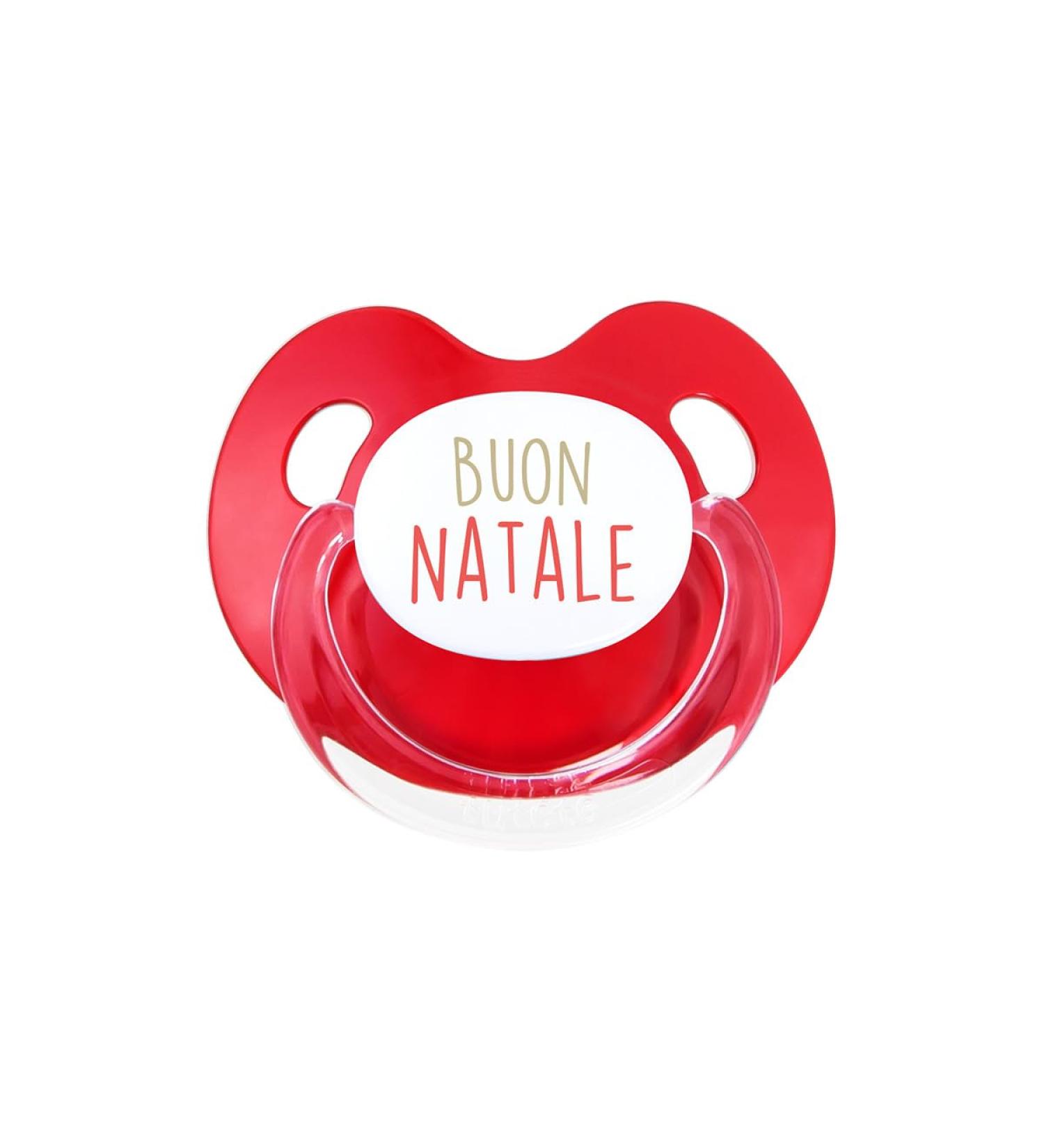 PACIFIER MERRY CHRISTMAS 0-6 MONTHS SILICONE TEAT NEWBORN BABY Brillabenny