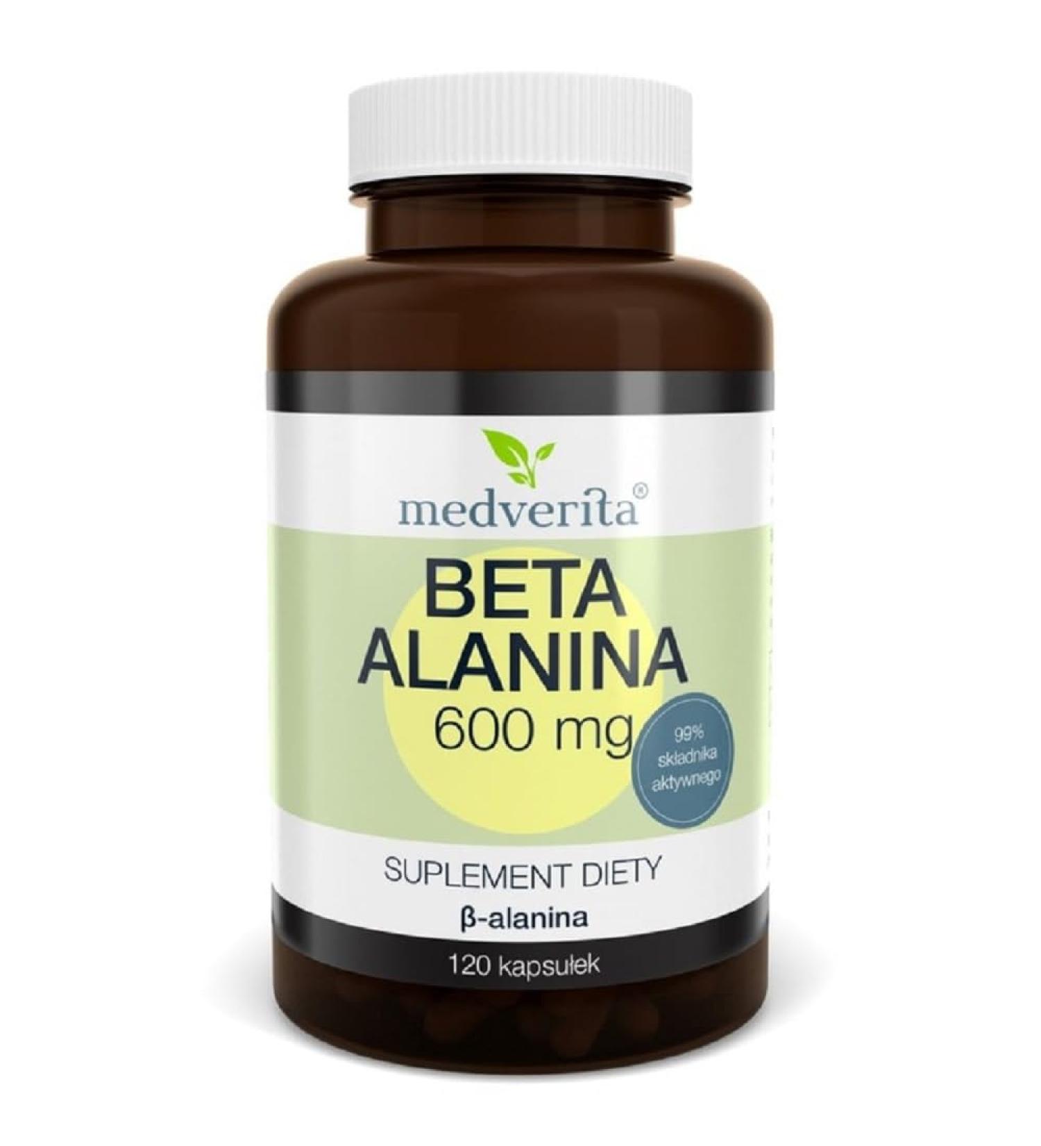Medverita Beta-Alanine 600mg - Boost Muscle Strength & Endurance - 120 Capsules - Premium Amino Acid Supplement for Optimal Performance - Buy Online on GoSupps.com