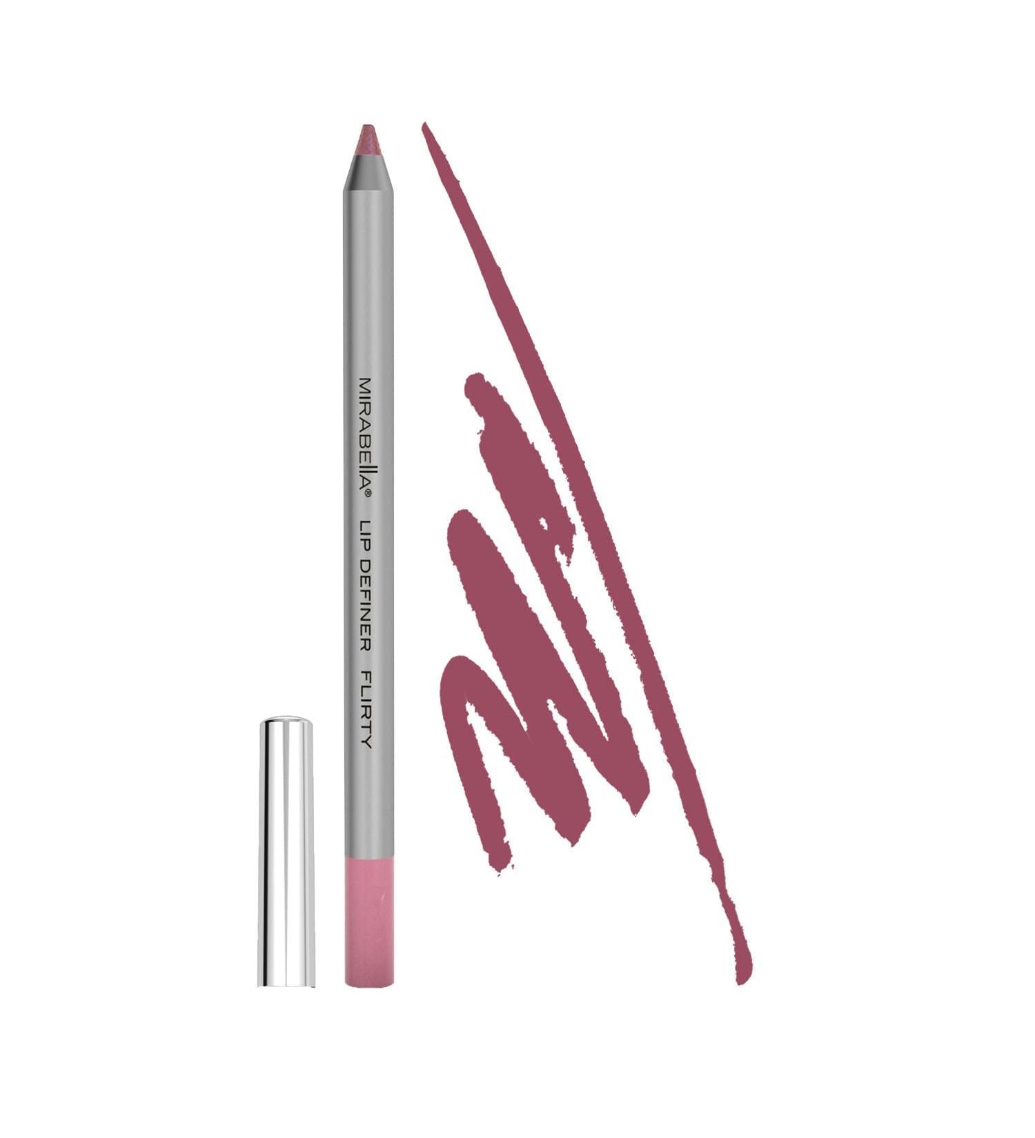 Mirabella Flirty Line & Define Lip Definer Pencil | Smoothing Moisturizing Retractable Lip Liner with Antioxidants | Long-Lasting Ultra-Creamy Formula & Built-In Sharpener - Buy Online on GoSupps.com