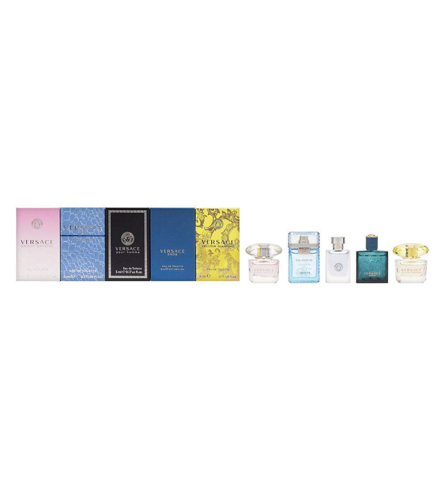 Versace Miniatures Collection Fragrance Set for Unisex 5 Count